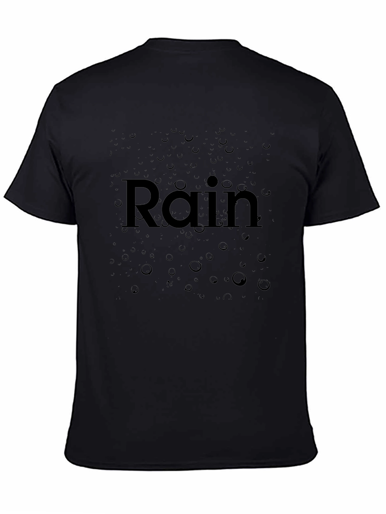 Rain Graphic Tee - Premium Black T-Shirt