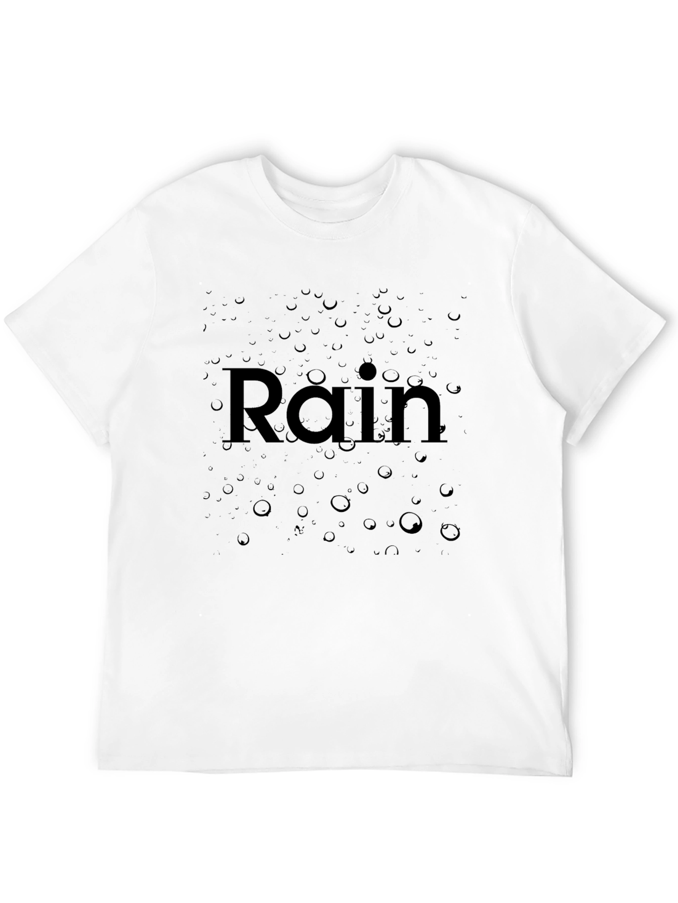 Rain Graphic Tee - Premium Black T-Shirt