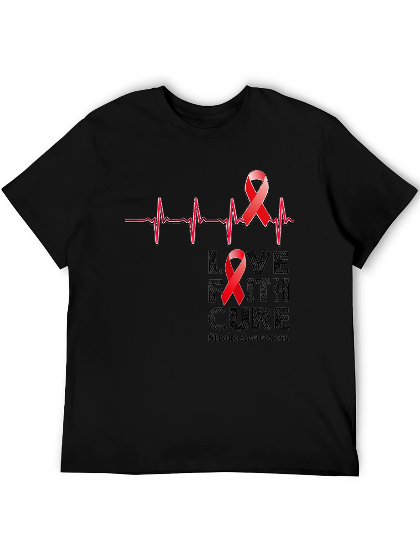Stroke Awareness T-Shirt - Love Faith Cure