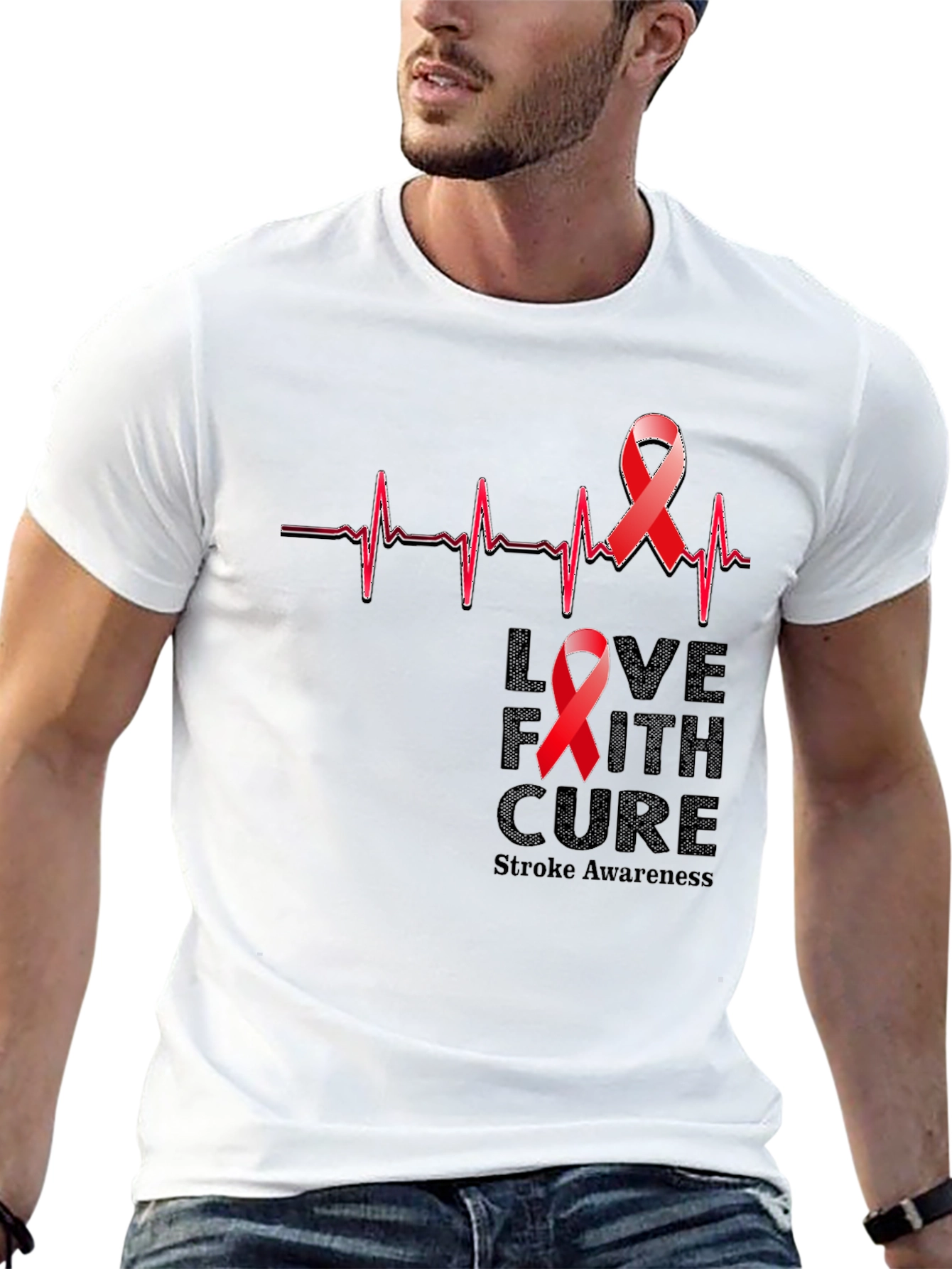 Stroke Awareness T-Shirt - Love Faith Cure