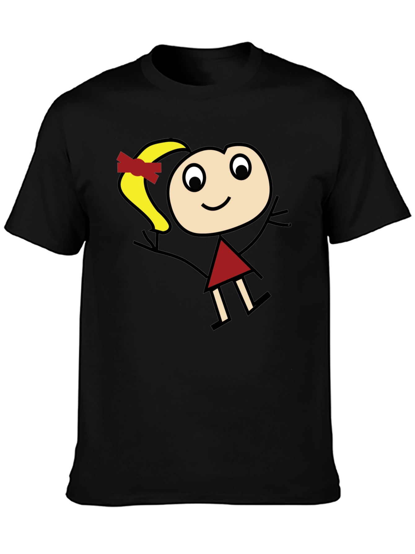Stick Figure Girl Graphic T-Shirt - Unisex Casual Tee