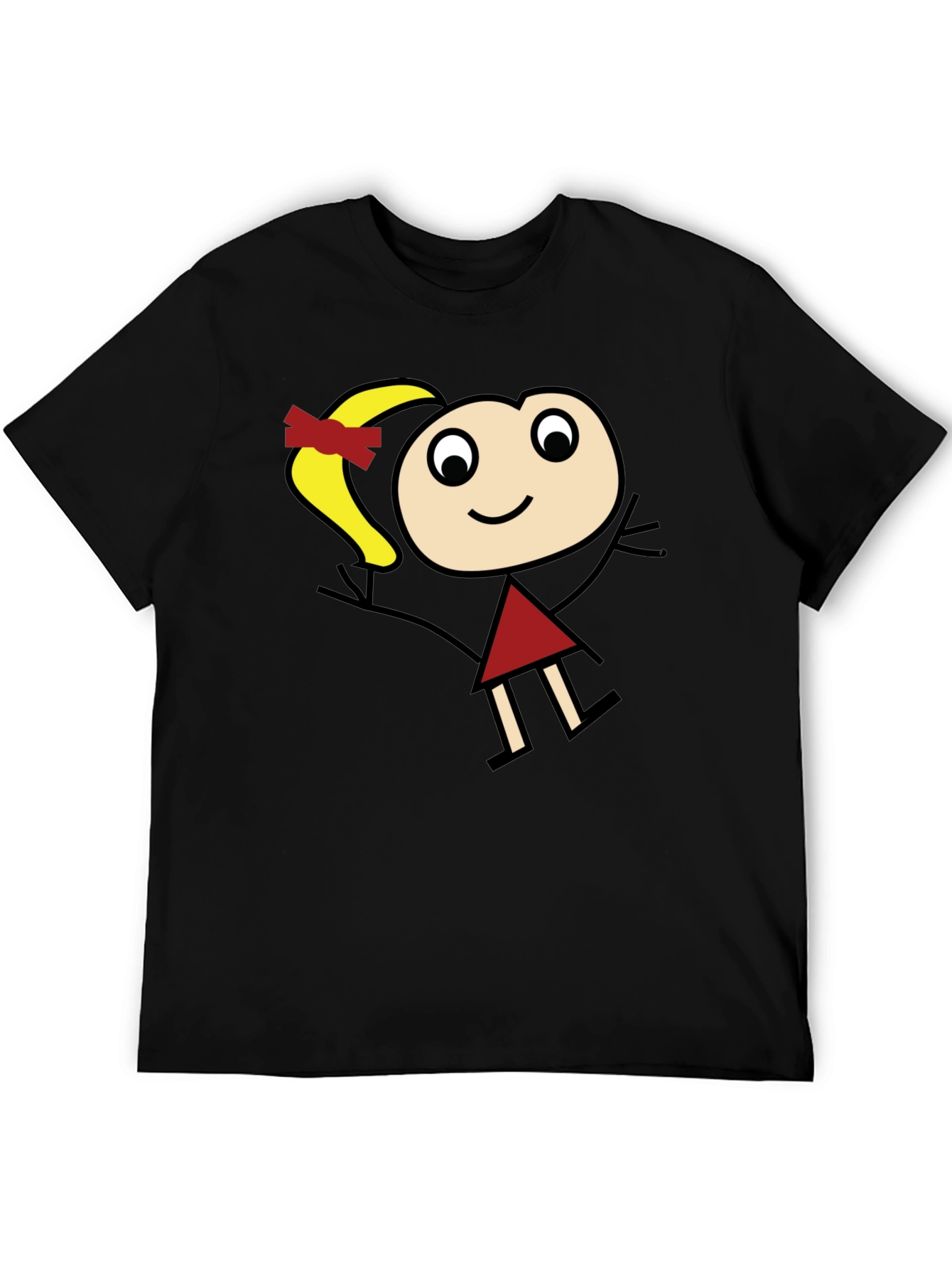 Stick Figure Girl Graphic T-Shirt - Unisex Casual Tee