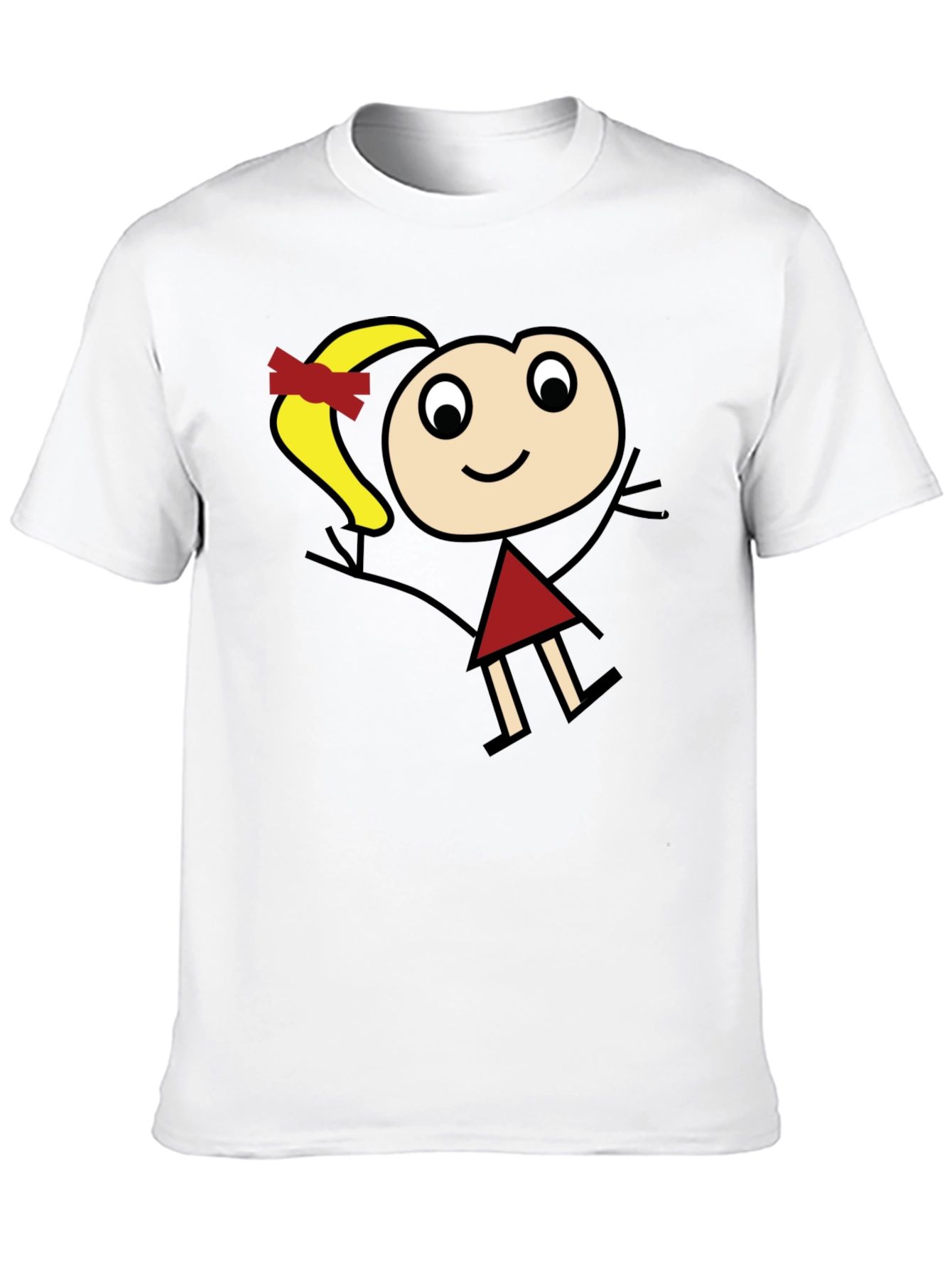 Stick Figure Girl Graphic T-Shirt - Unisex Casual Tee