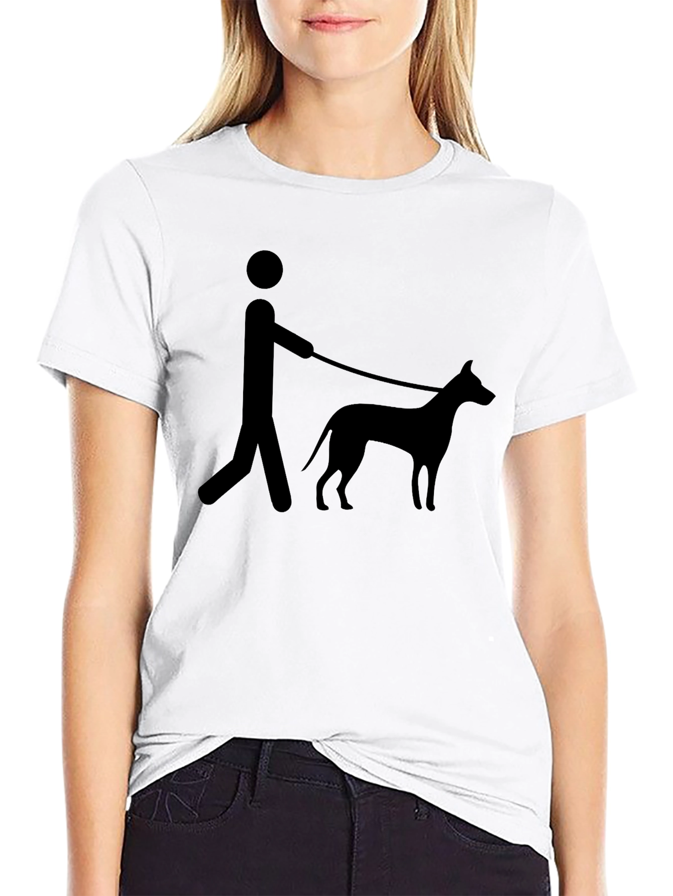 Dog Walker Graphic Tee - Casual Style