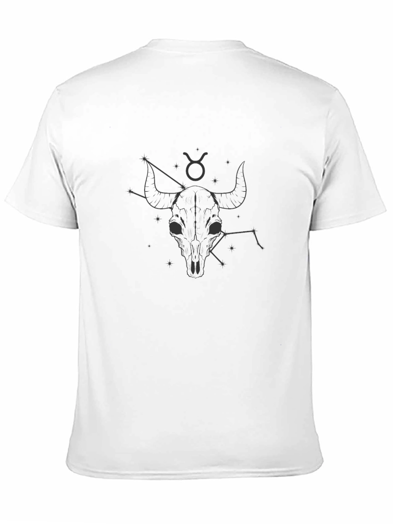 Taurus Zodiac Graphic Tee - Black Cotton Blend