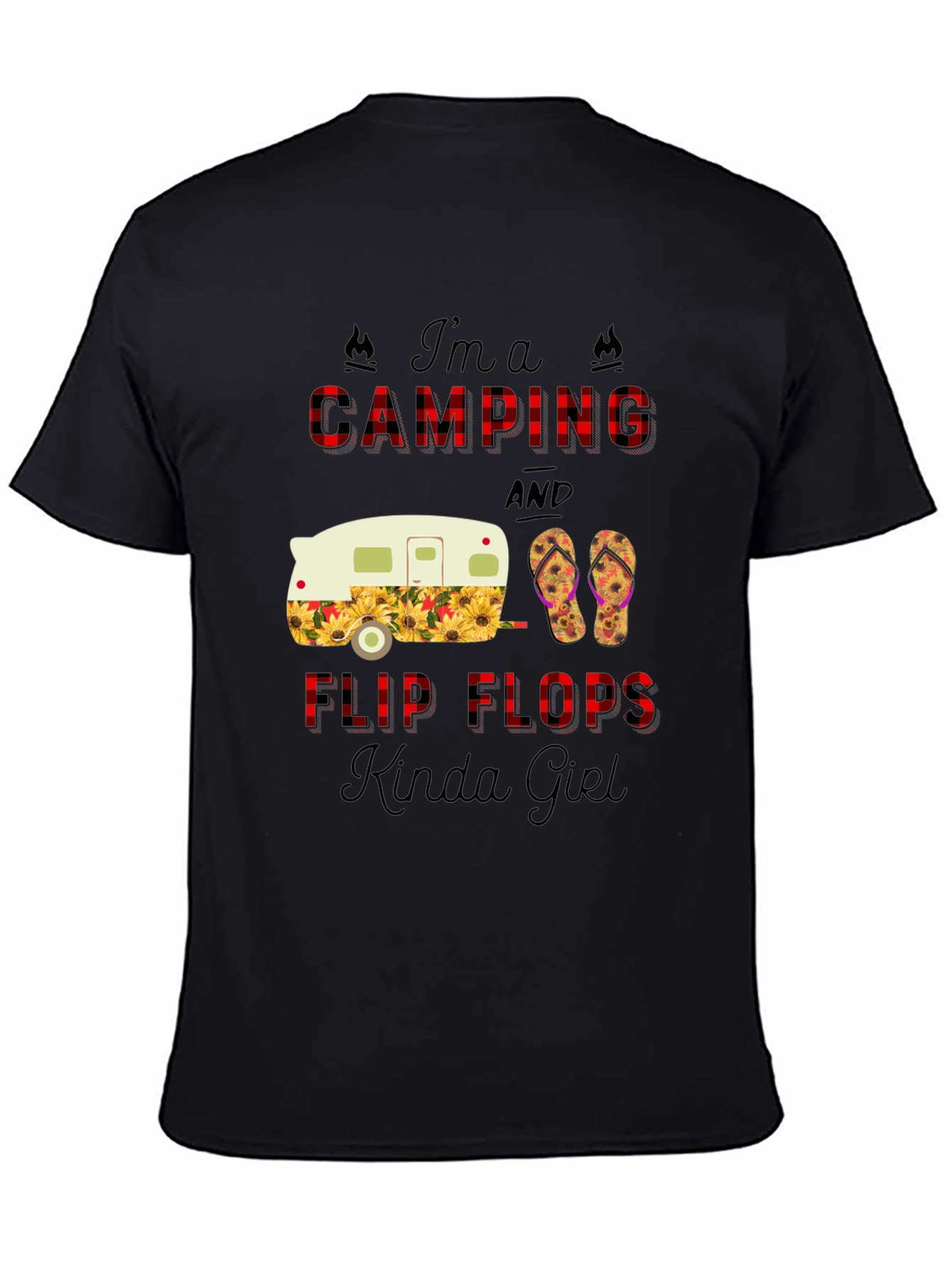 Camping & Flip Flops Graphic Tee