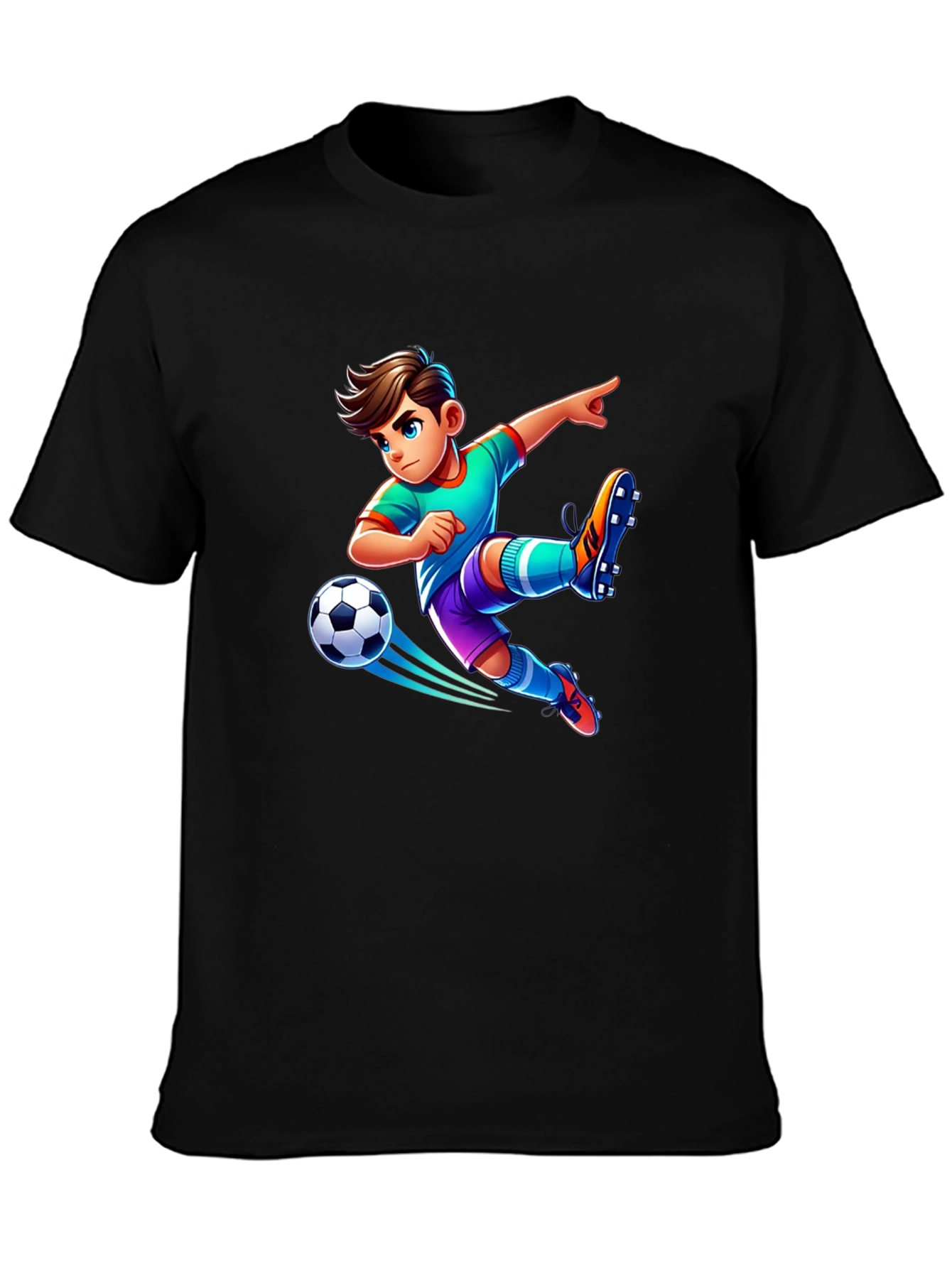 Soccer Boy Graphic Tee - Cool Kids T-Shirt