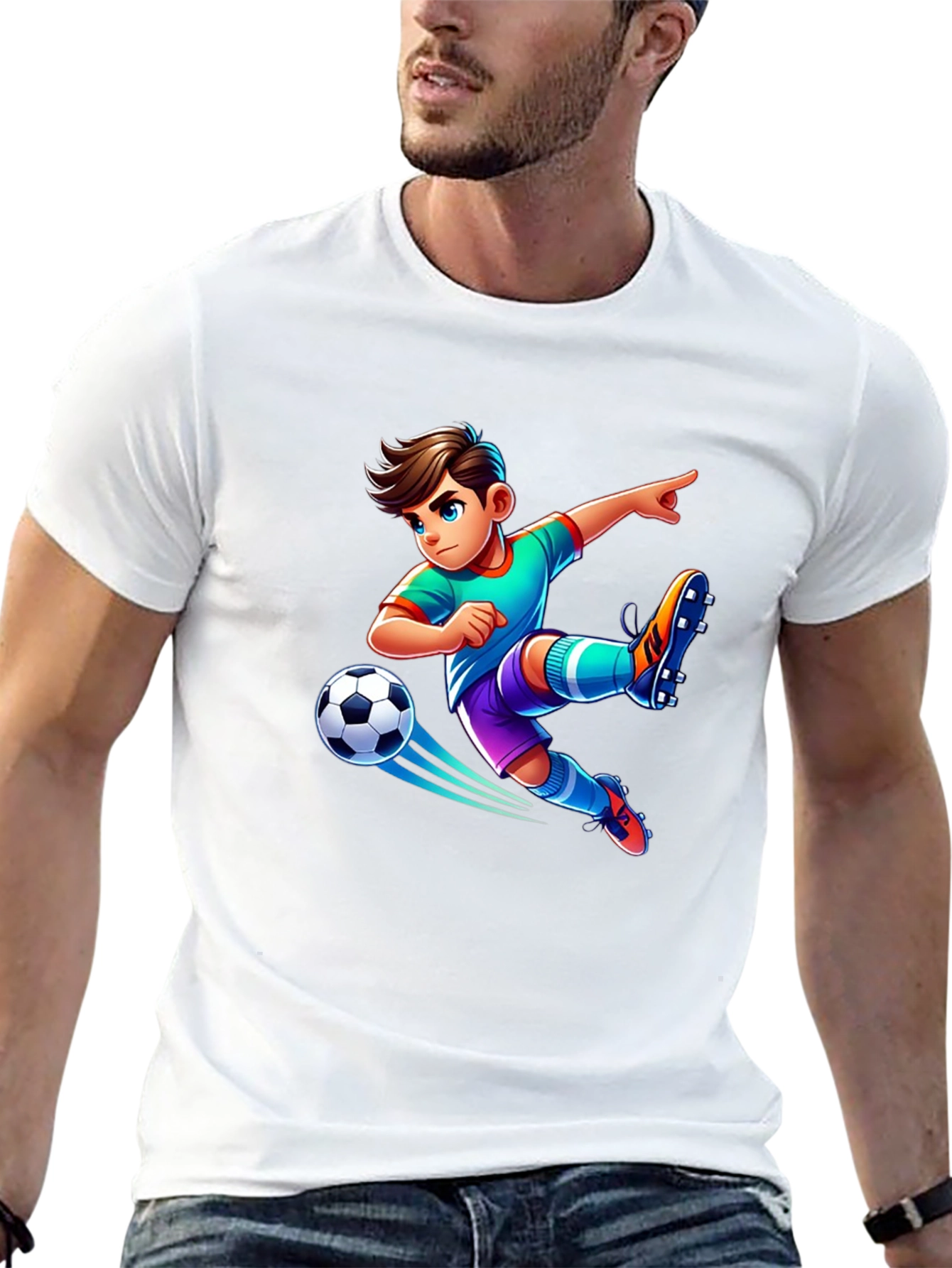 Soccer Boy Graphic Tee - Cool Kids T-Shirt