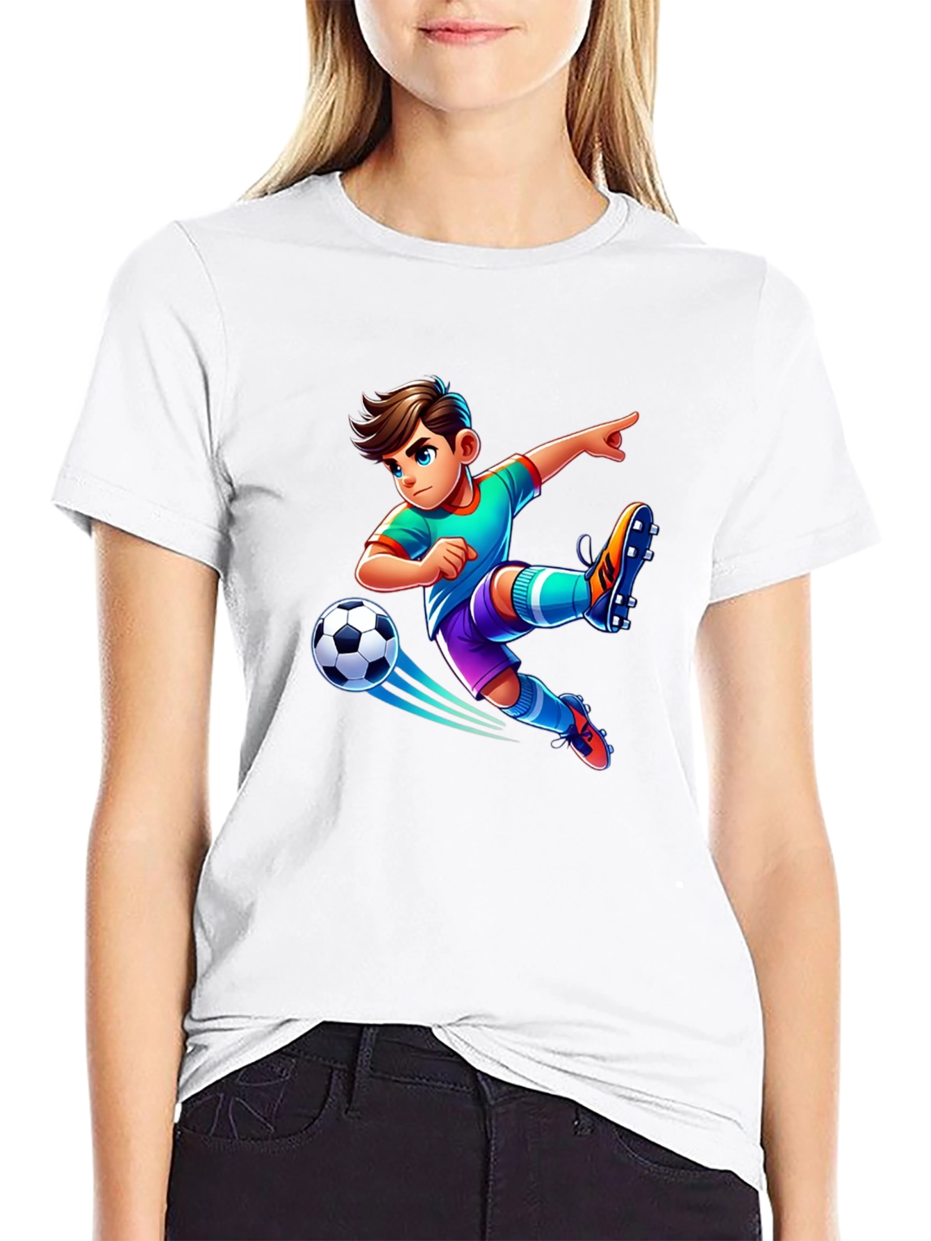 Soccer Boy Graphic Tee - Cool Kids T-Shirt
