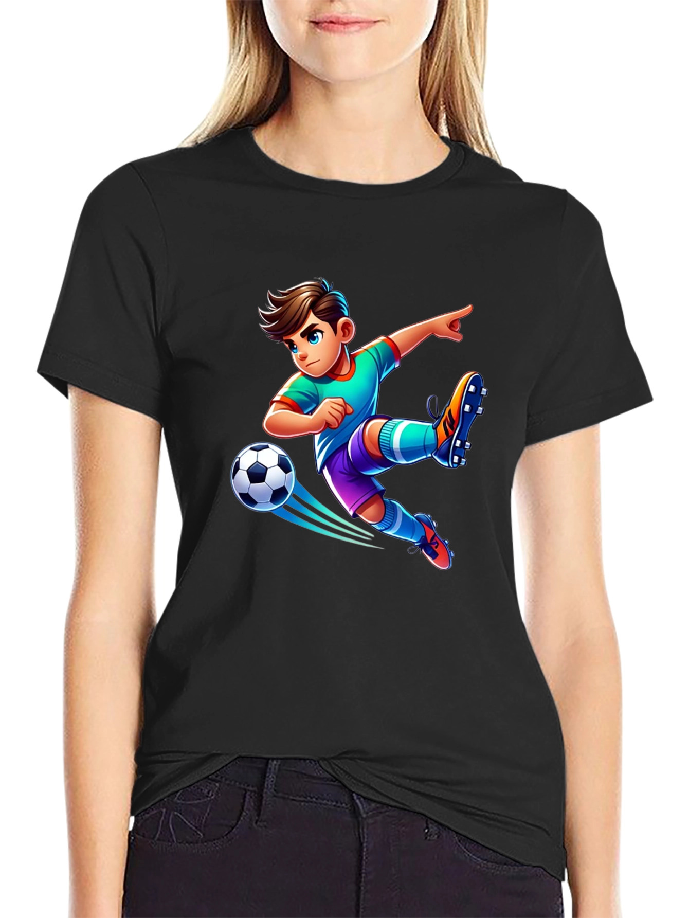 Soccer Boy Graphic Tee - Cool Kids T-Shirt