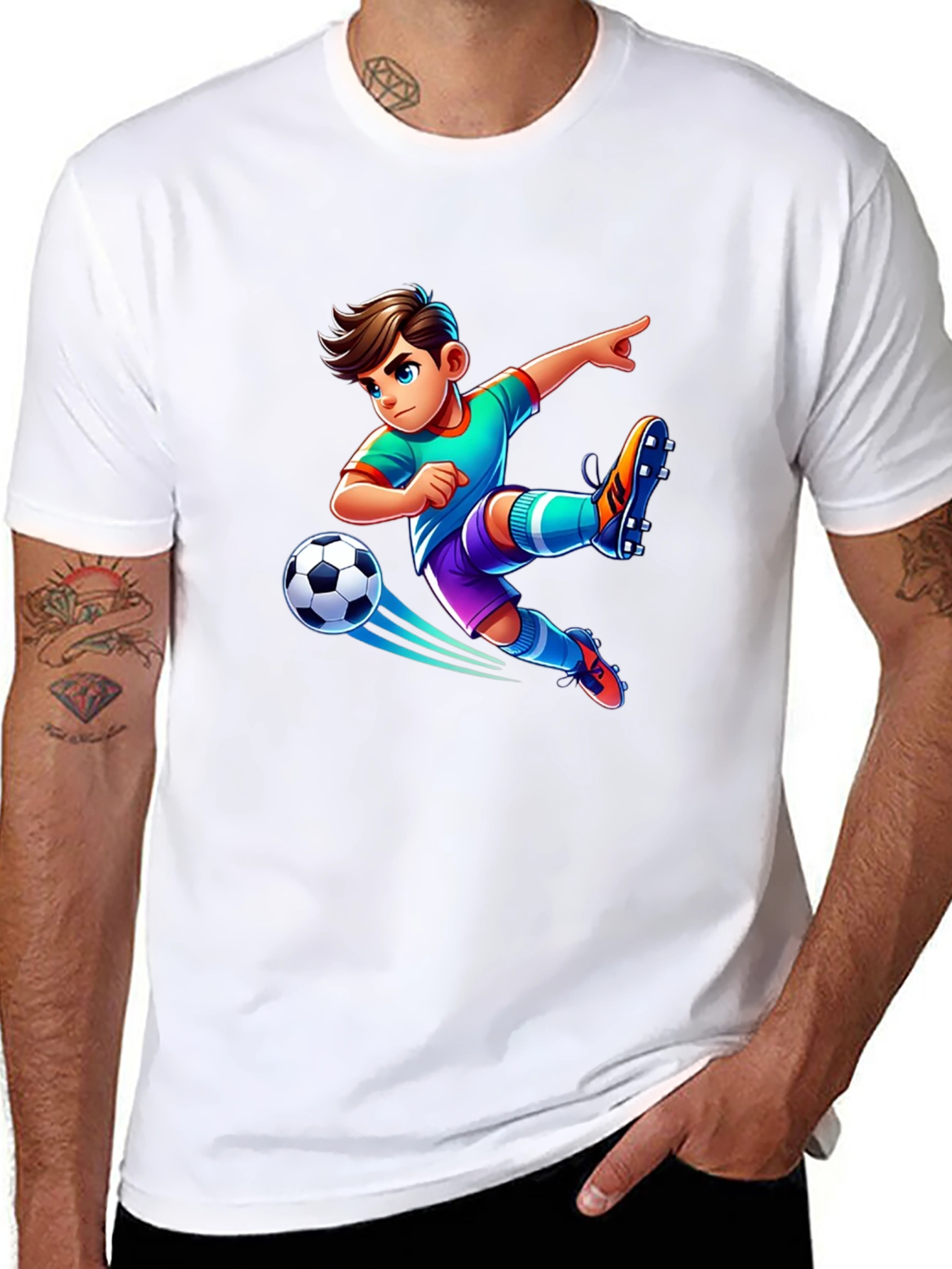 Soccer Boy Graphic Tee - Cool Kids T-Shirt