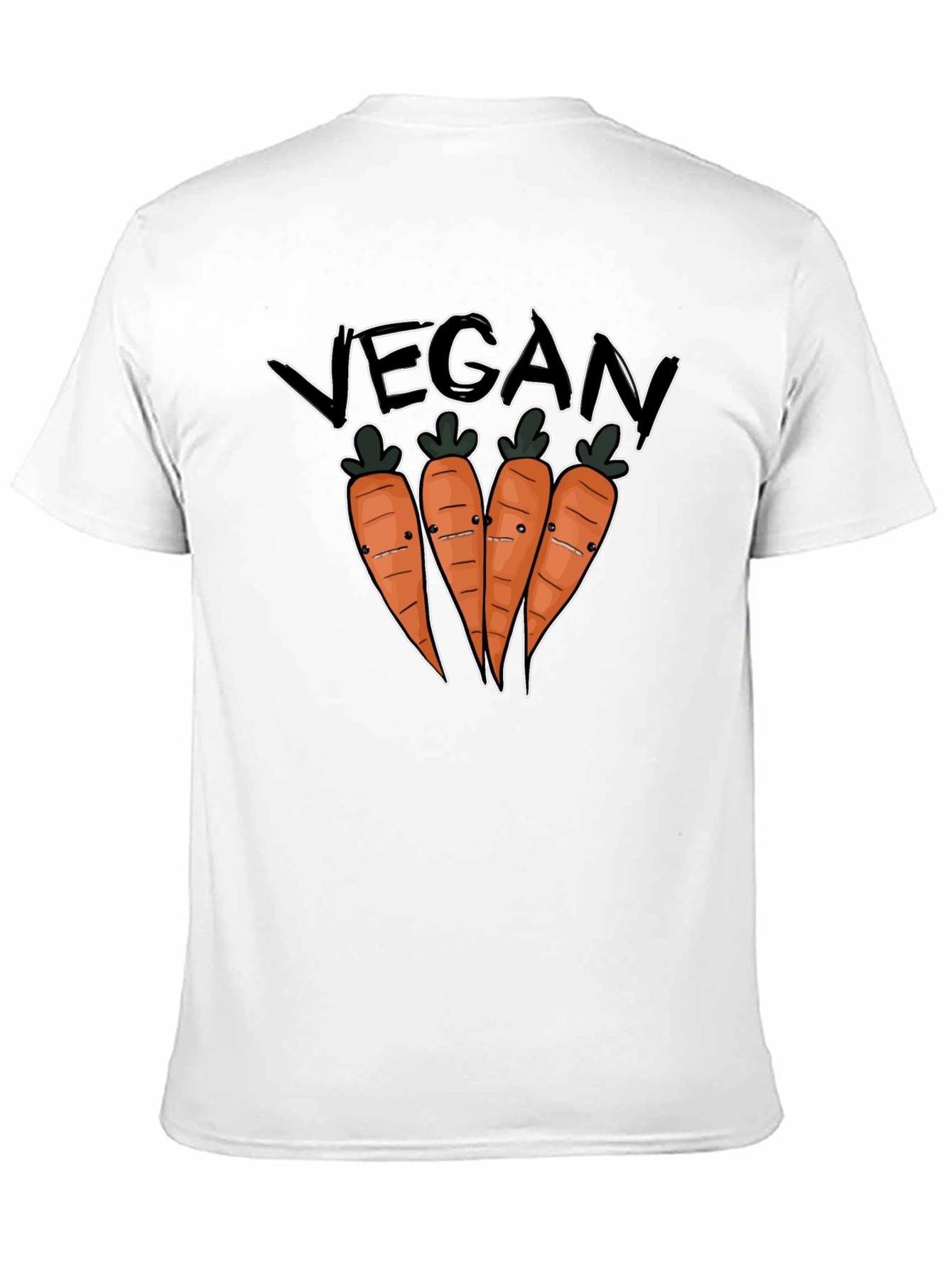 Vegan Carrots Graphic Tee - Black Cotton T-Shirt