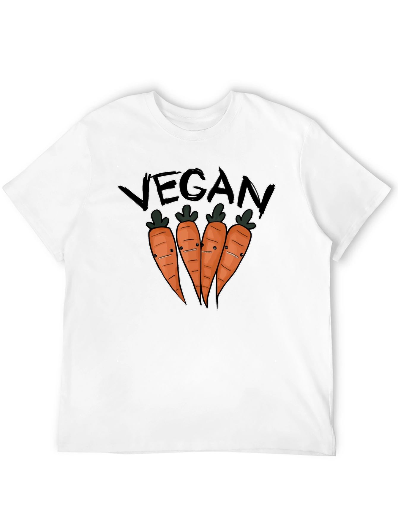 Vegan Carrots Graphic Tee - Black Cotton T-Shirt