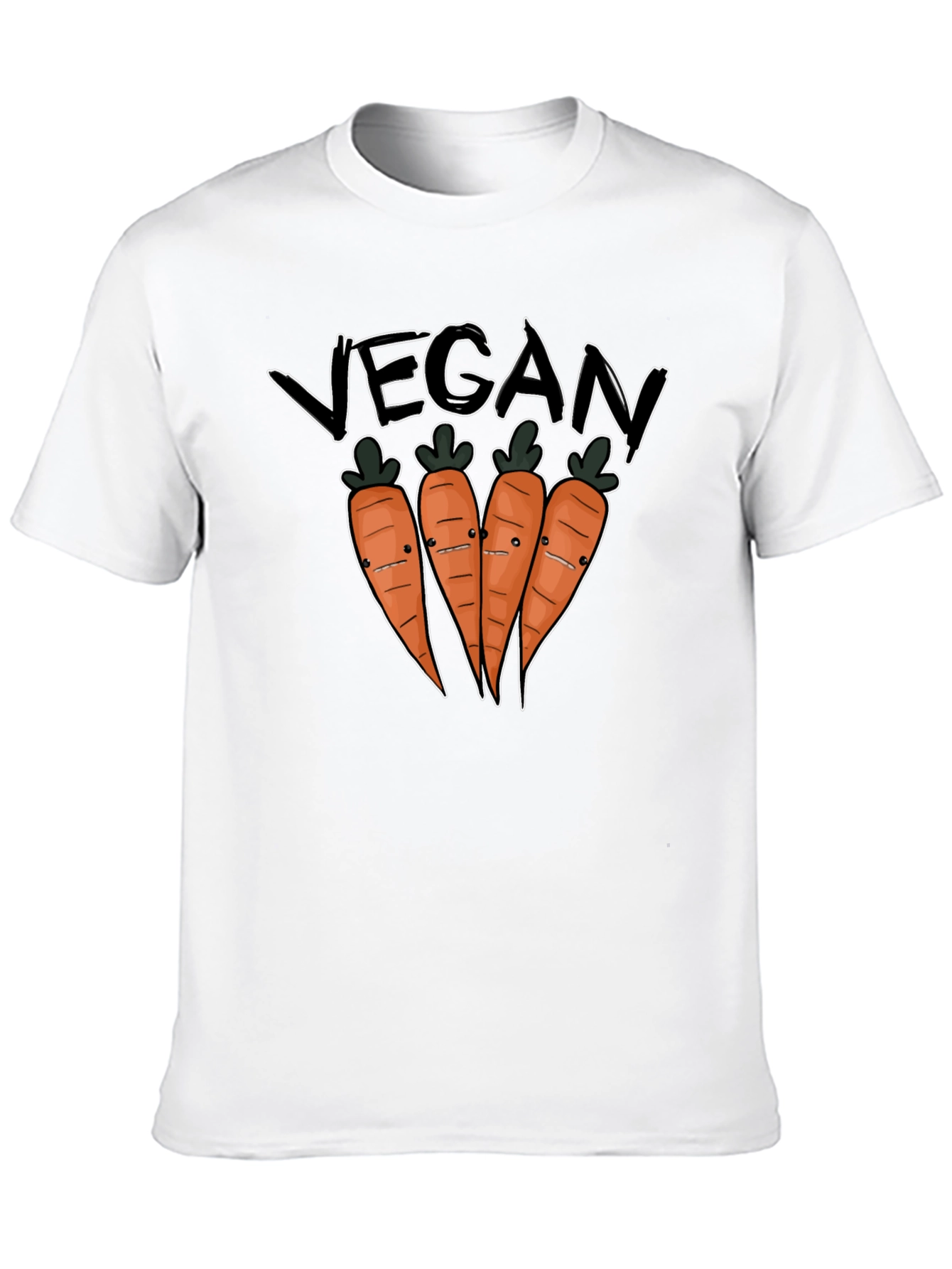 Vegan Carrots Graphic Tee - Black Cotton T-Shirt