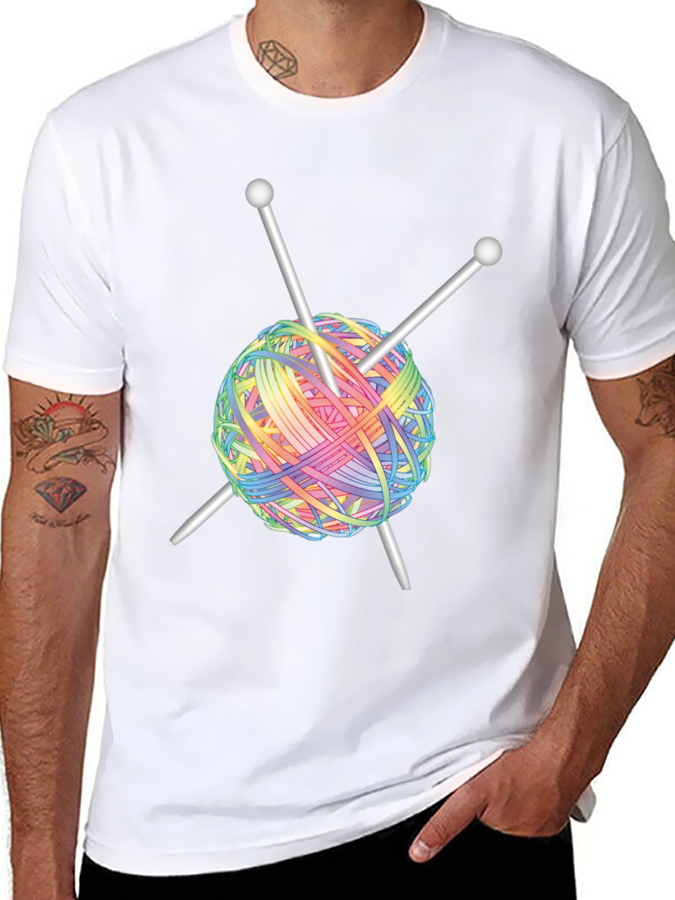Knitting Yarn T-Shirt - Perfect for Craft Lovers!