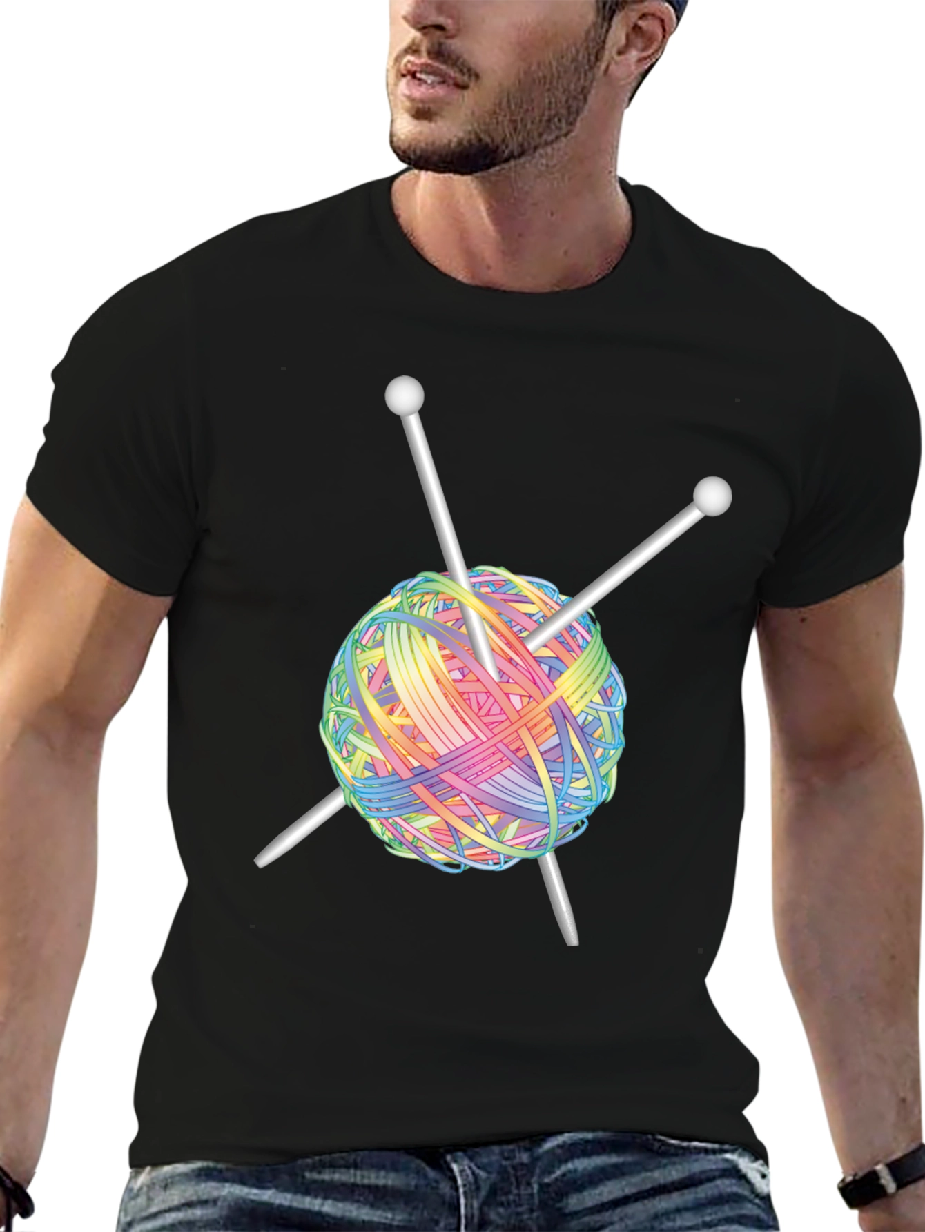Knitting Yarn T-Shirt - Perfect for Craft Lovers!