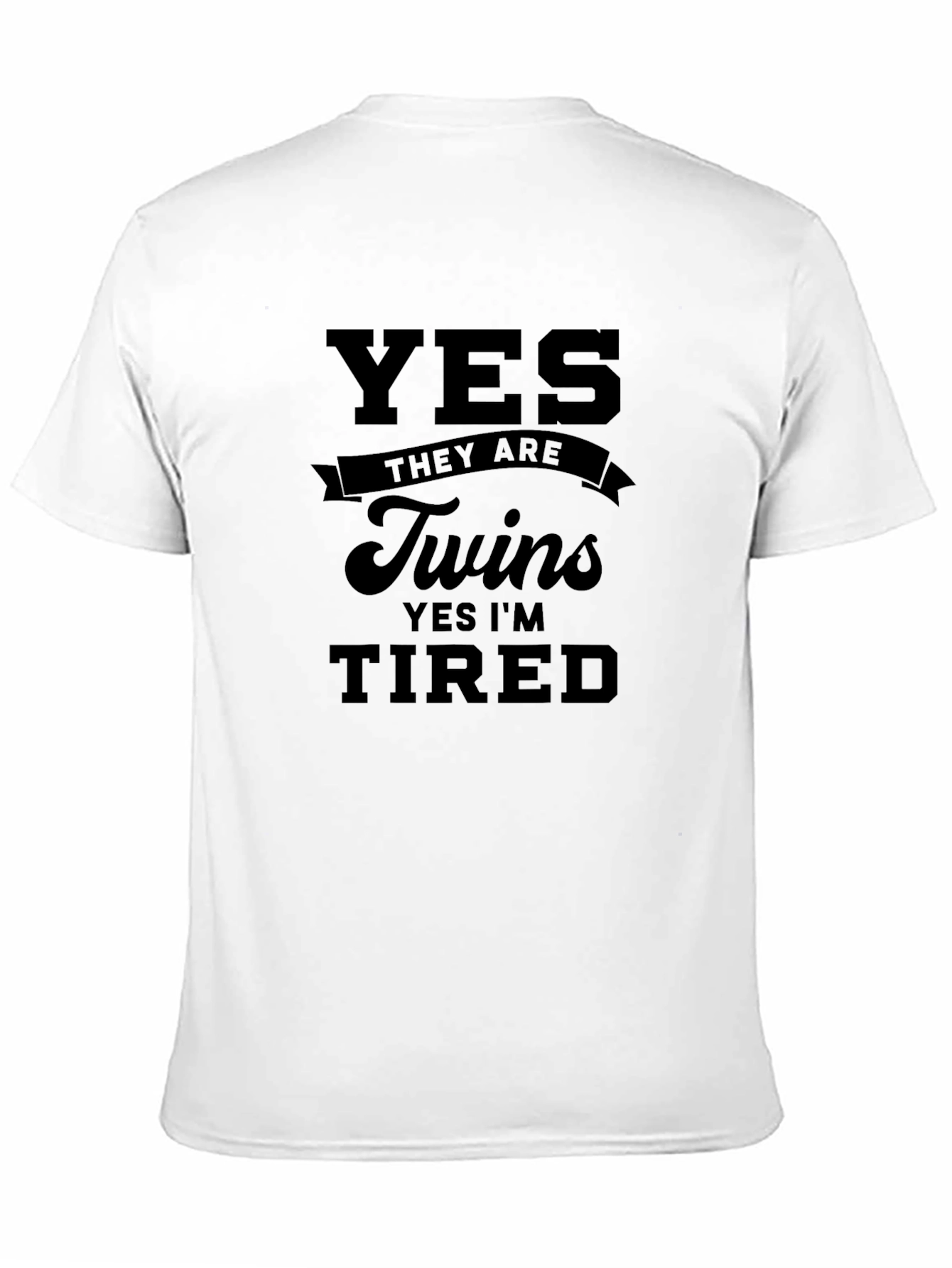 Yes Twins Tired Black T-Shirt