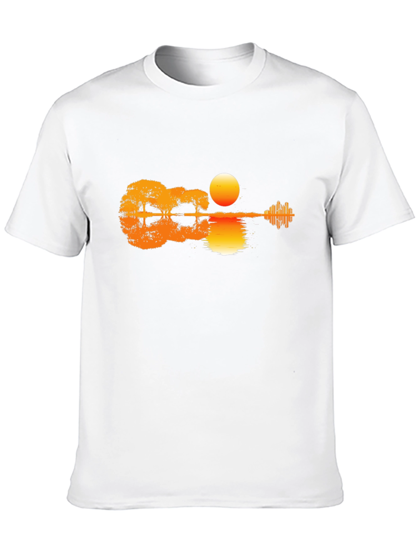 Guitar Sunset Graphic Tee - Black