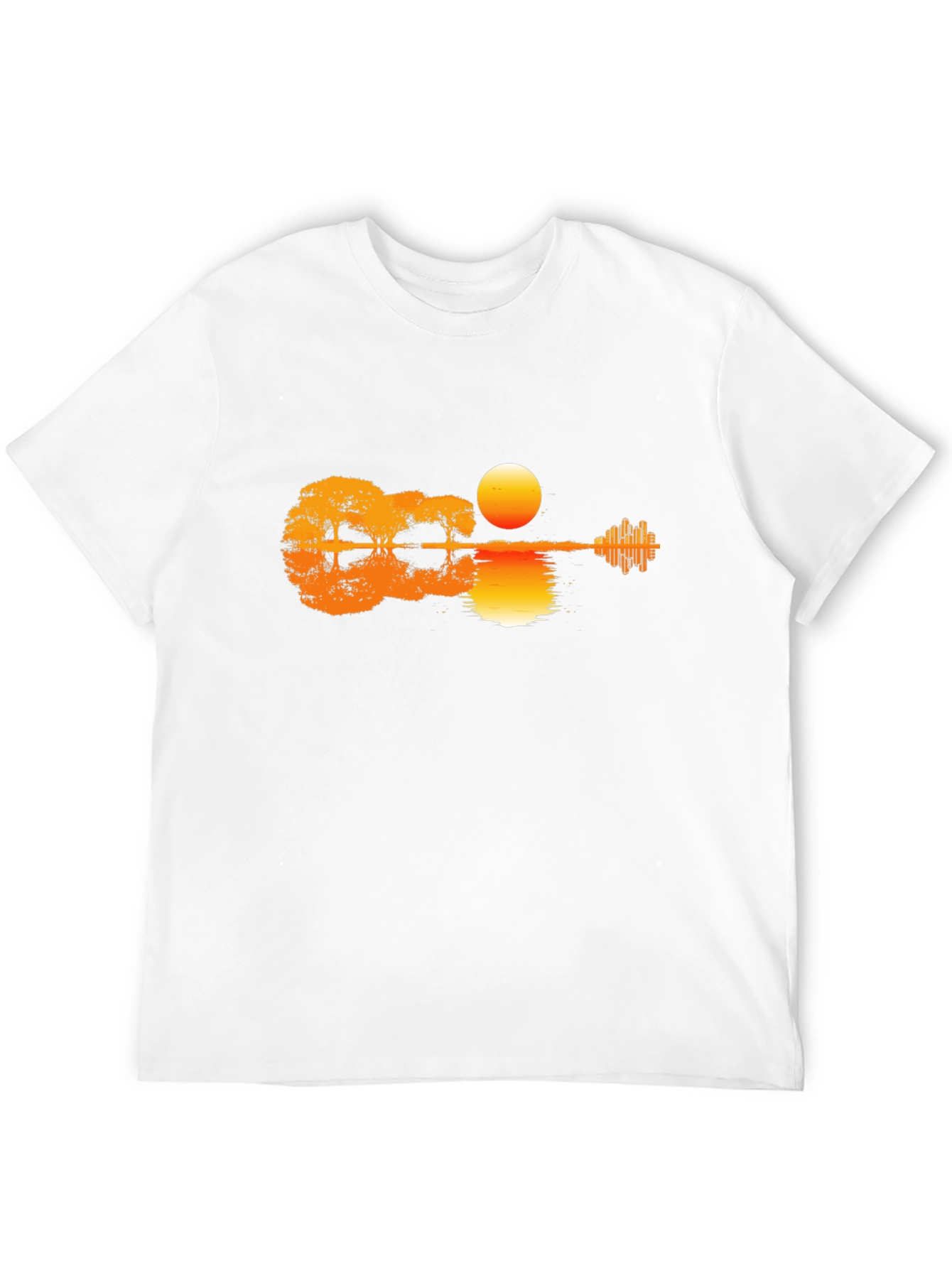 Guitar Sunset Graphic Tee - Black