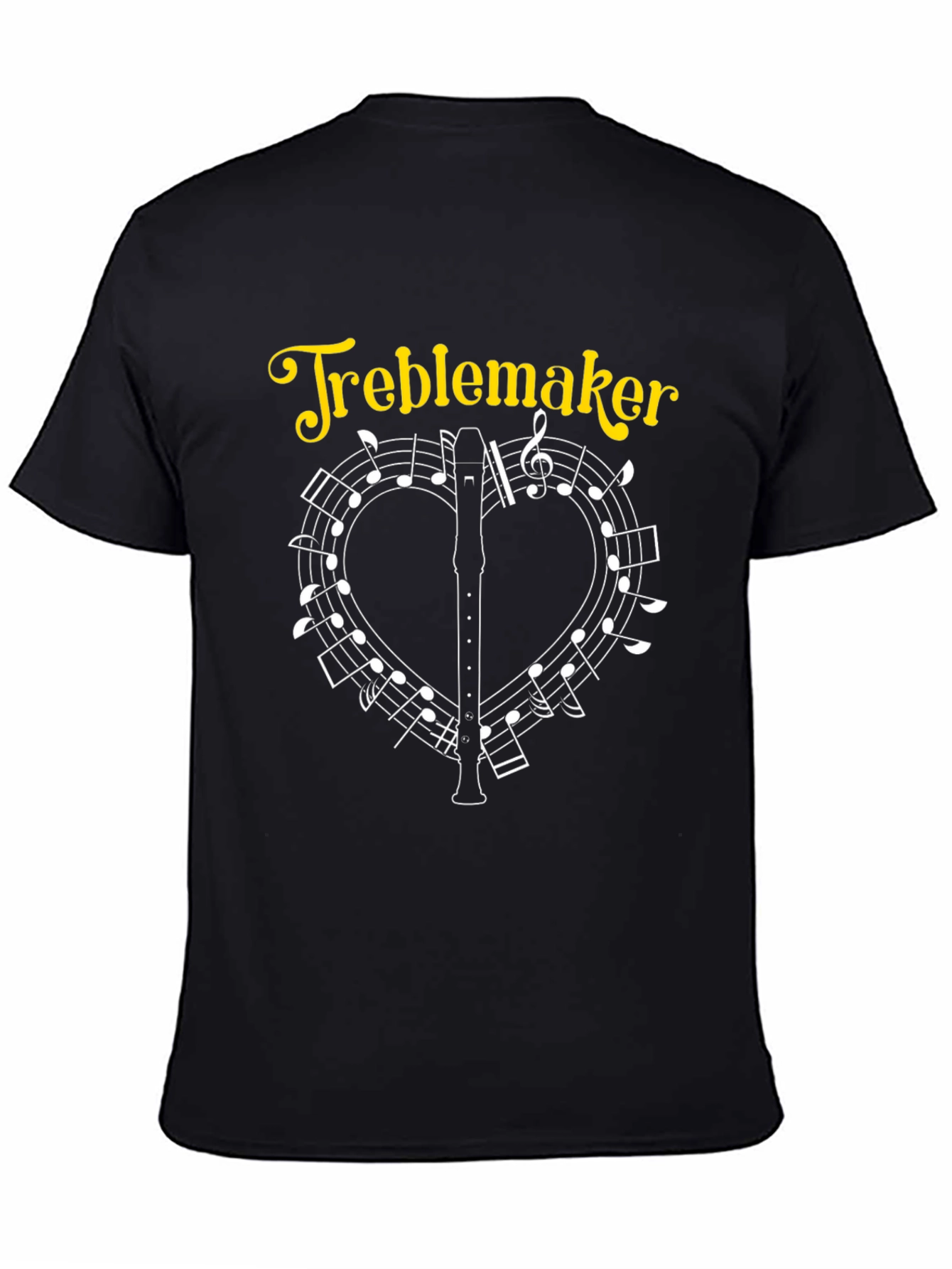 Treblemaker T-Shirt Music Heart Flute Musician Tee
