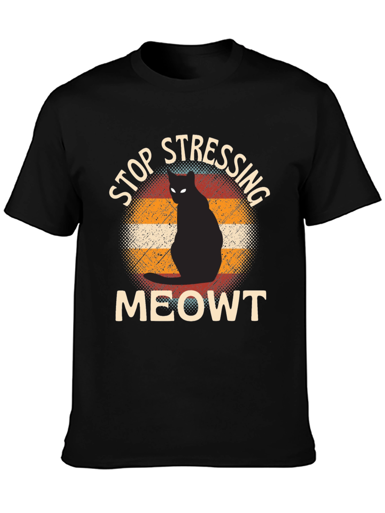Stop Stressing Meowt Cat Graphic Tee
