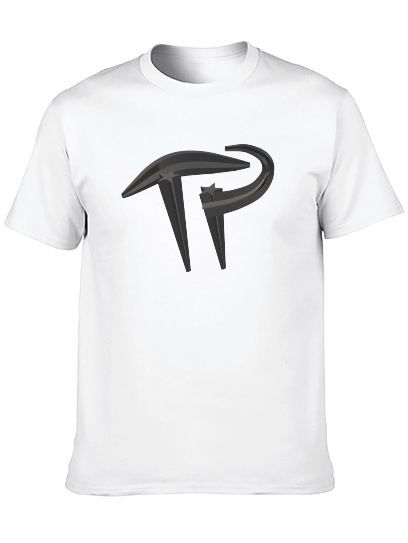 Modern Black T-Shirt with Unique Graphic Design