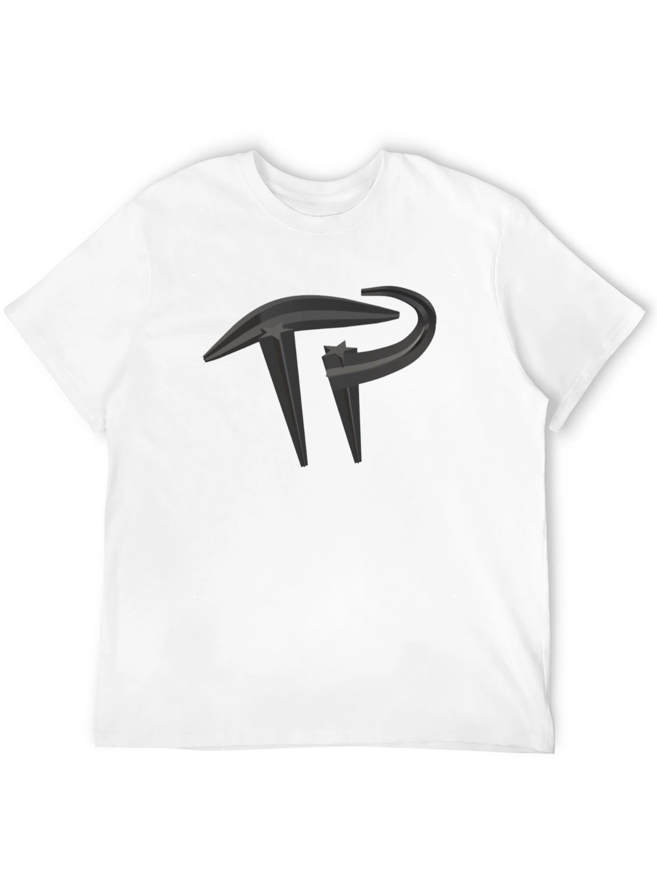 Modern Black T-Shirt with Unique Graphic Design