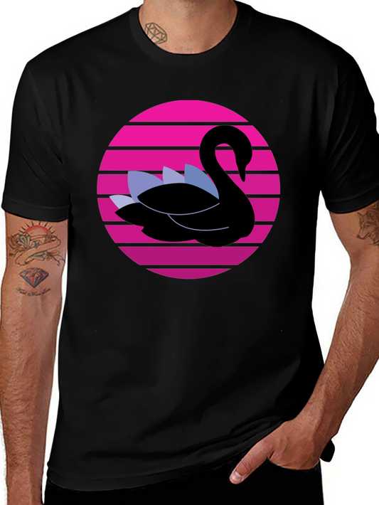 Retro Swan T-Shirt - Vintage 80s Style