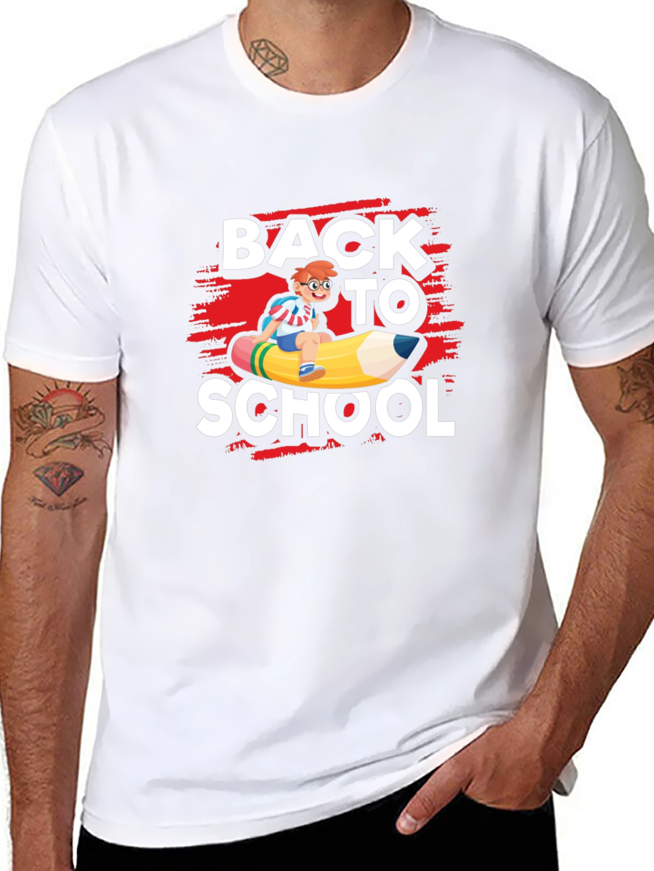 Back To School T-Shirt - Pencil Rider Graphic Tee