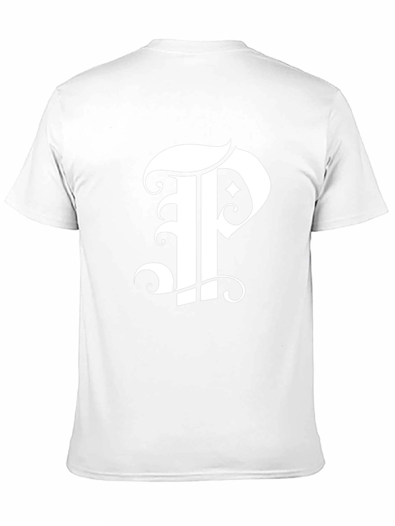 Black T-Shirt with Letter P Design