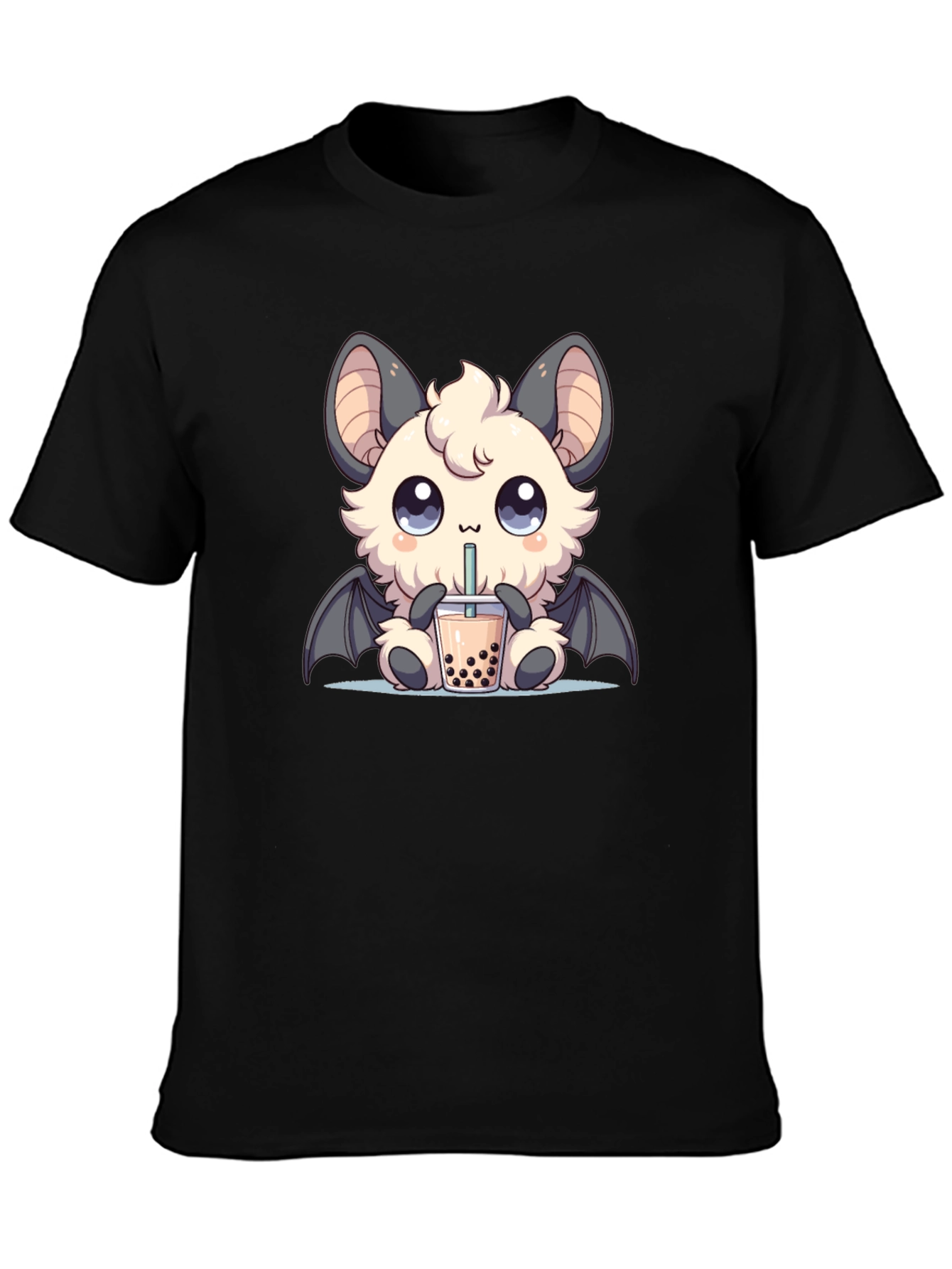 Kawaii Bat Boba Tea Graphic Tee