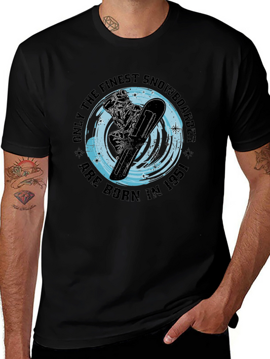 Finest Snowboarder Born in 1951 Black T-Shirt
