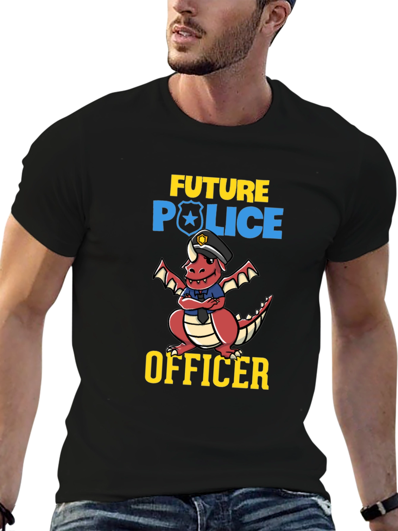 Future Police Officer Dragon T-Shirt