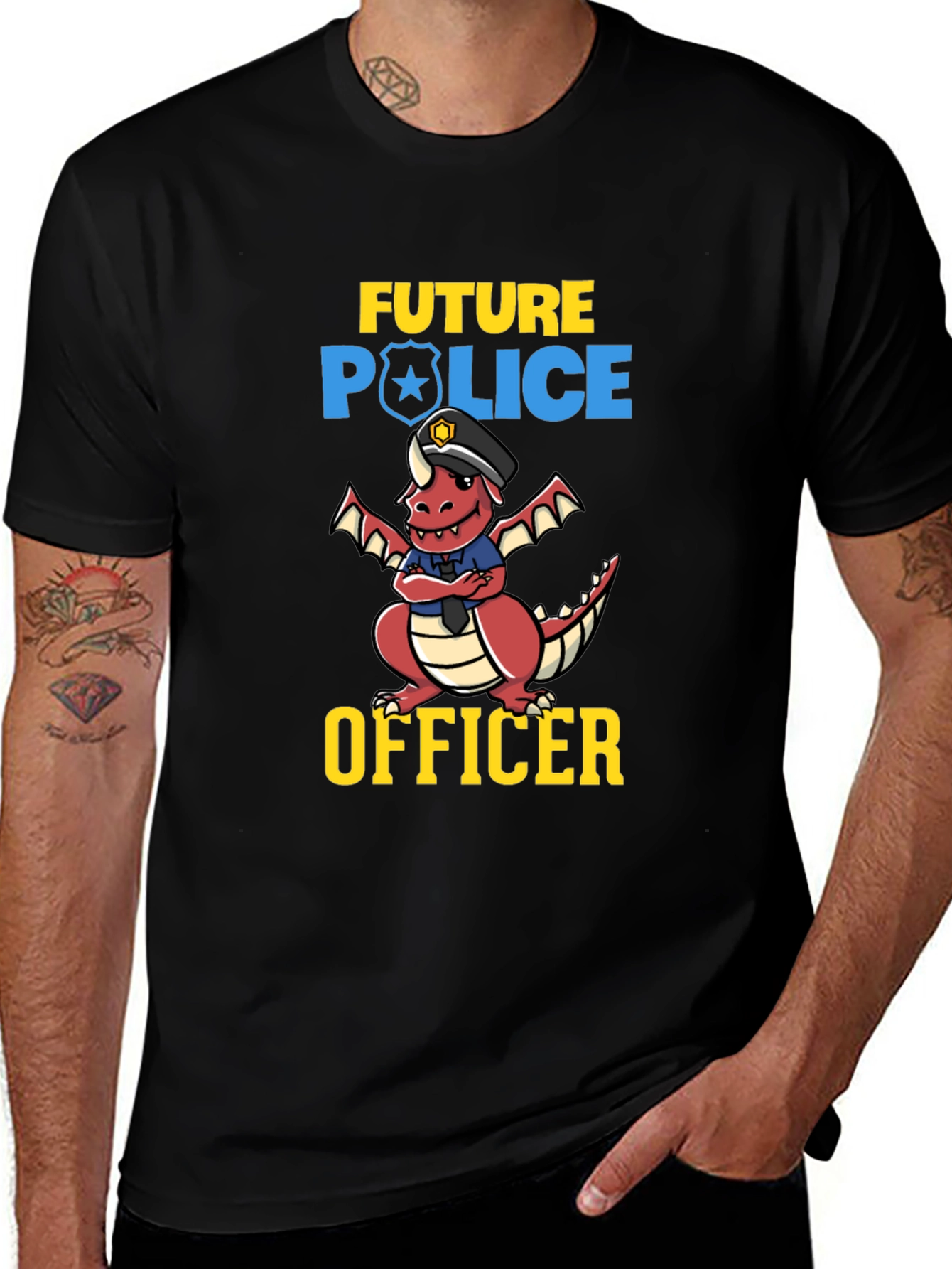 Future Police Officer Dragon T-Shirt