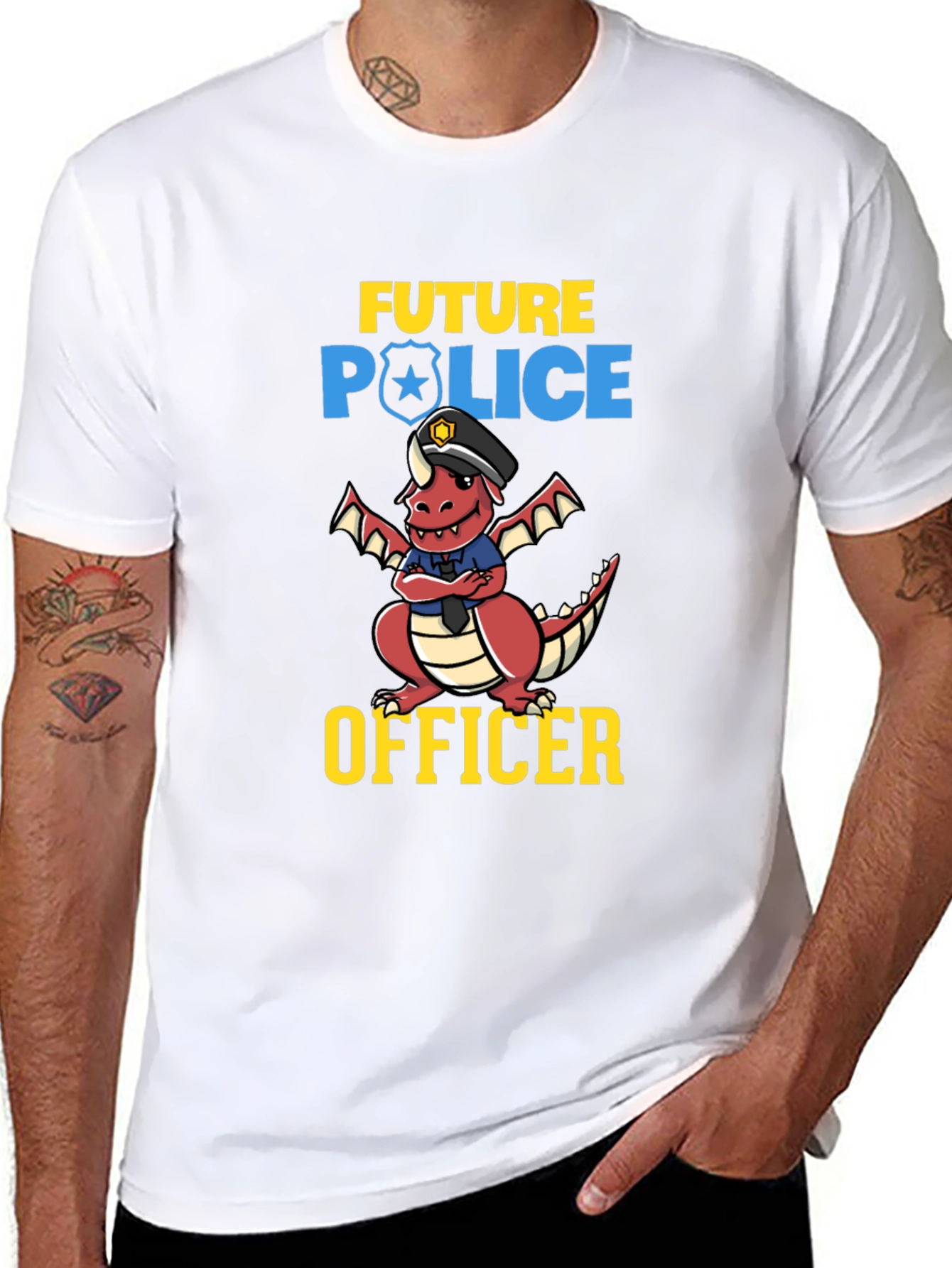 Future Police Officer Dragon T-Shirt
