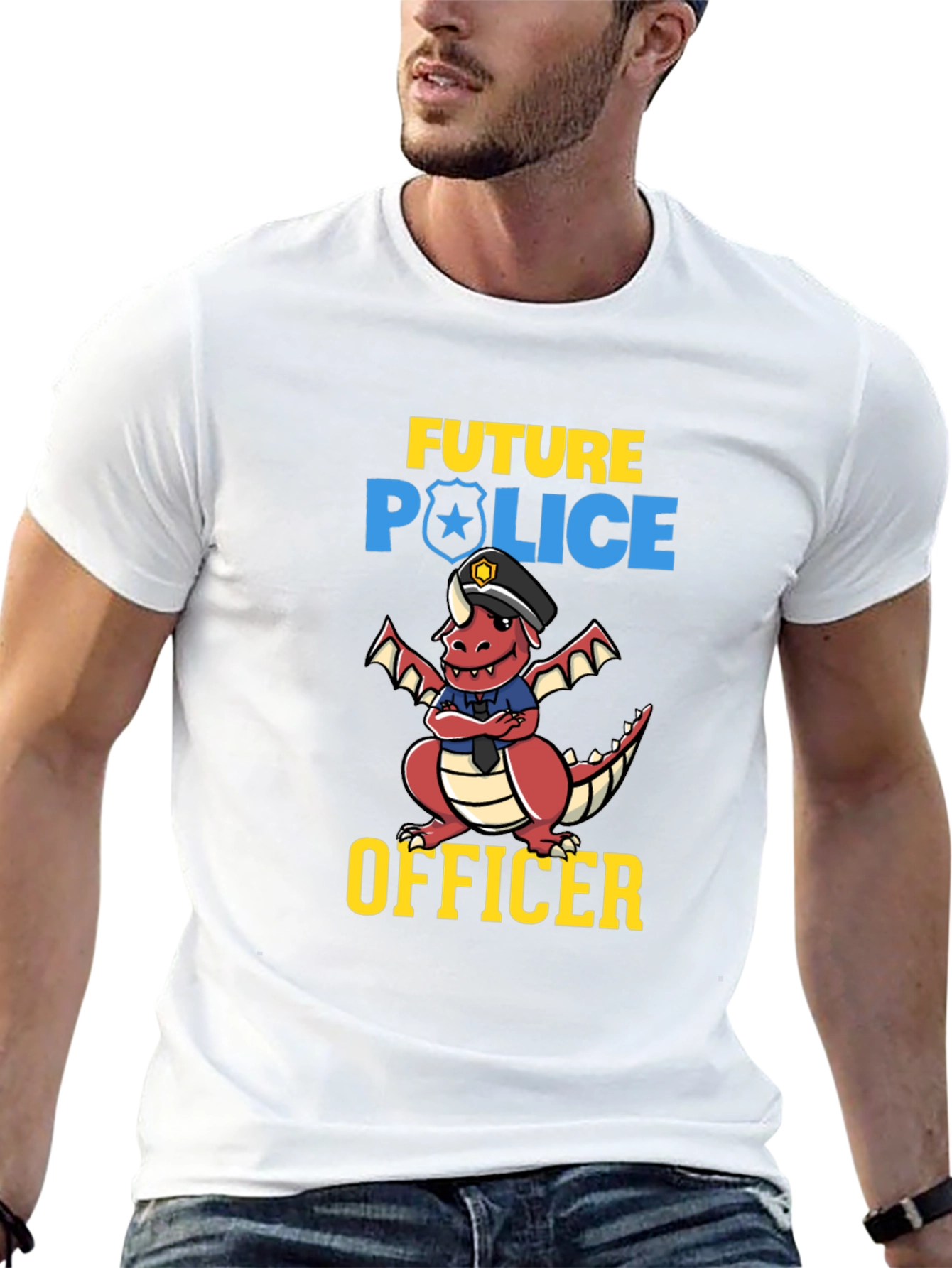 Future Police Officer Dragon T-Shirt