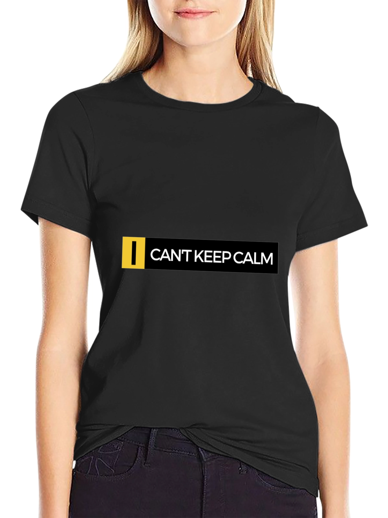 Cant Keep Calm Graphic Black T-Shirt