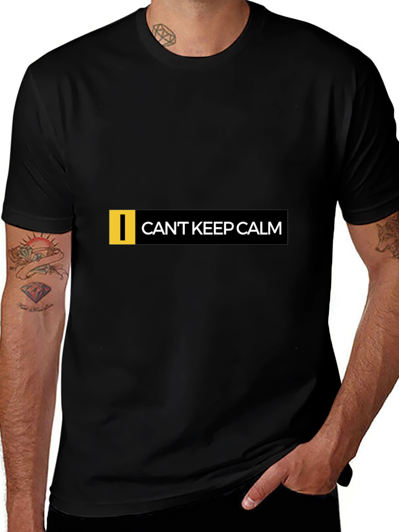 Cant Keep Calm Graphic Black T-Shirt