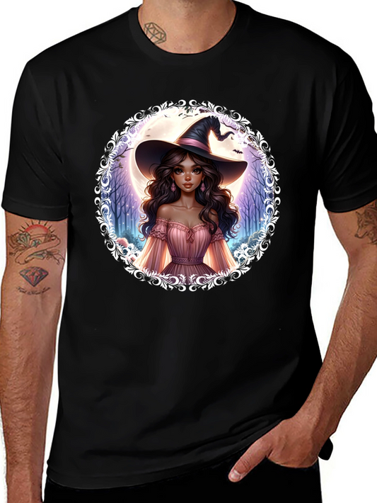 Enchanting Witch Graphic Tee - Halloween Style