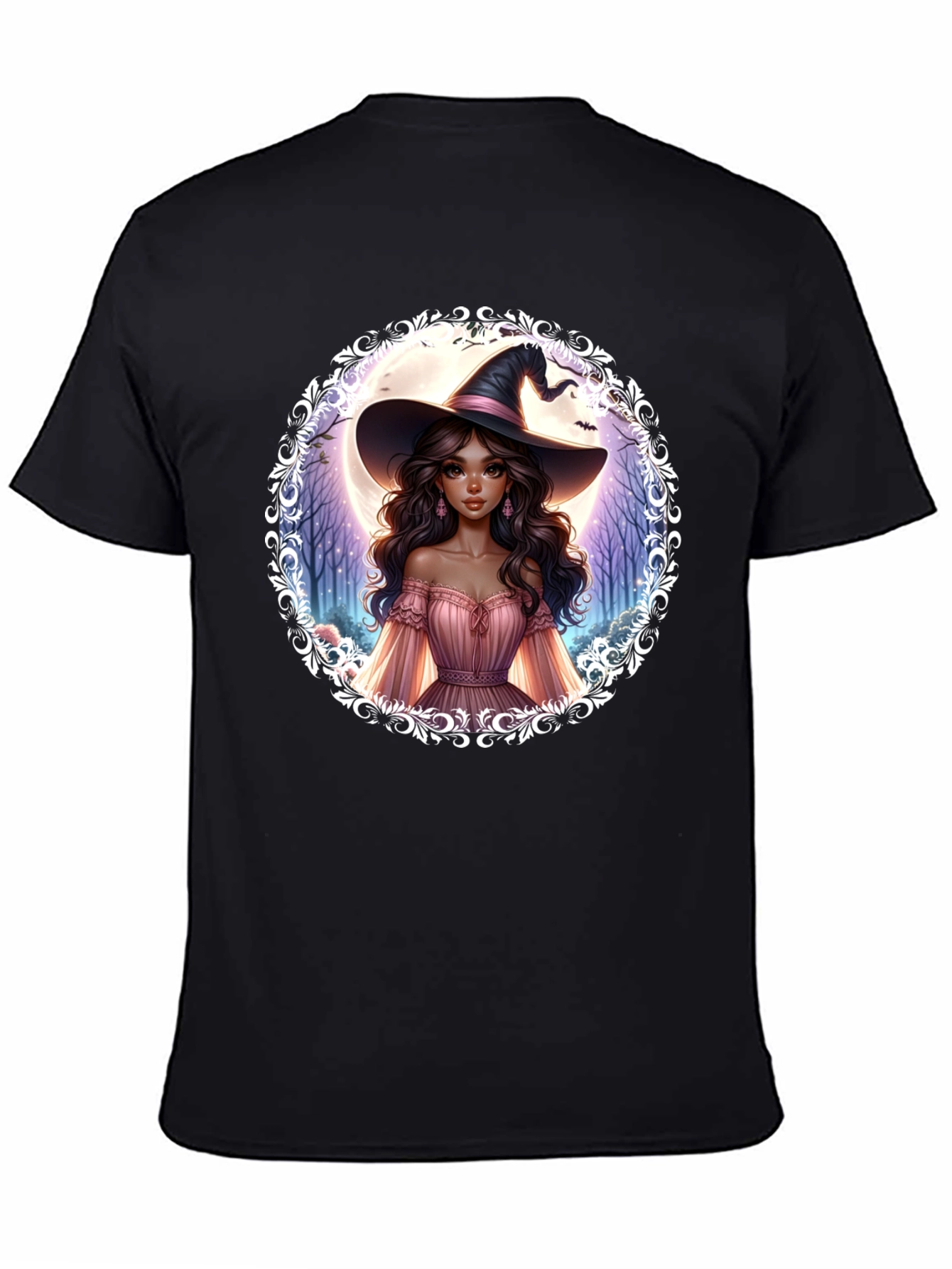 Enchanting Witch Graphic Tee - Halloween Style