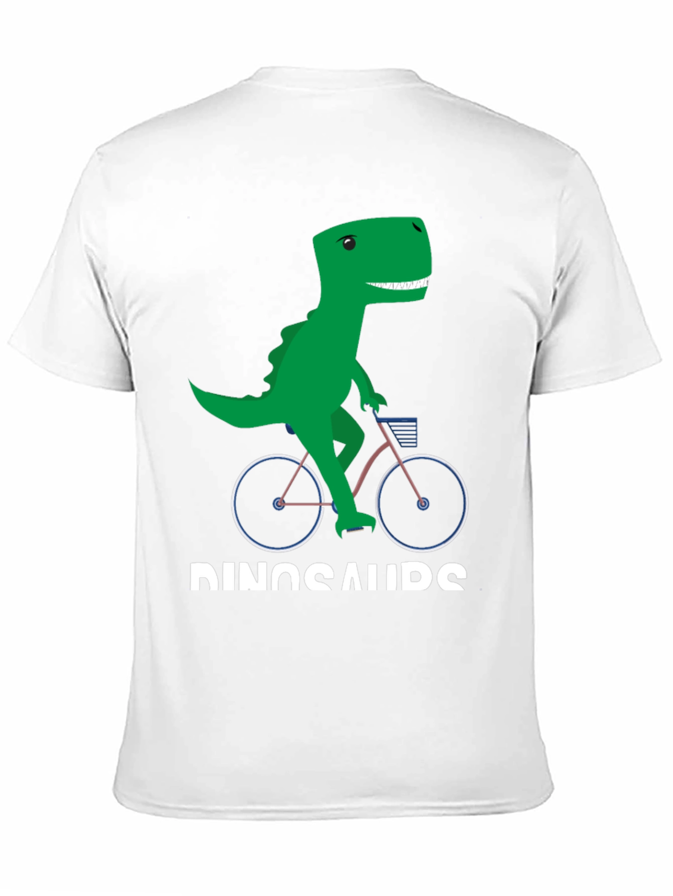 Dinosaur Riding Bike Graphic T-Shirt
