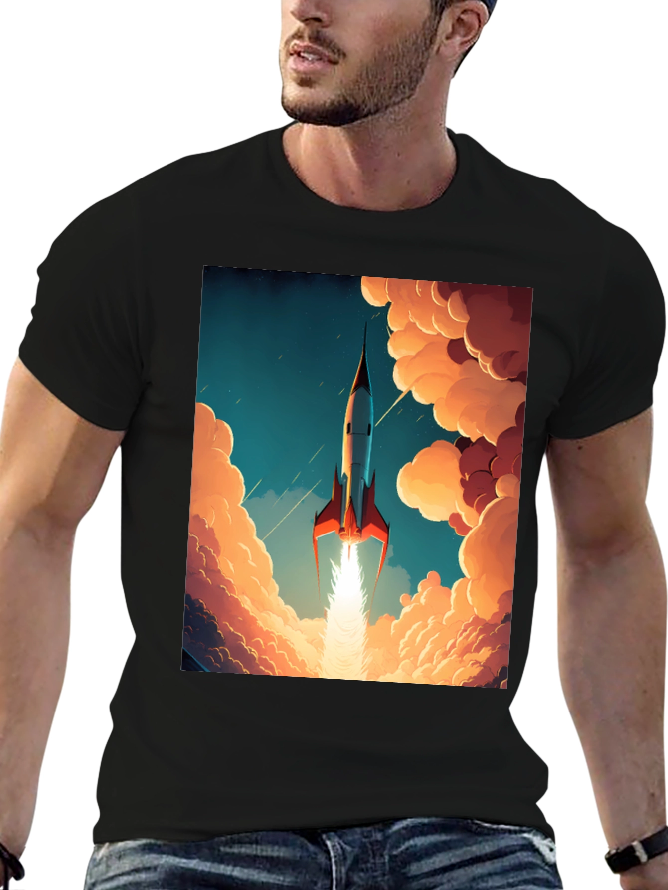 Retro Rocket T-Shirt - Blast Off in Style!