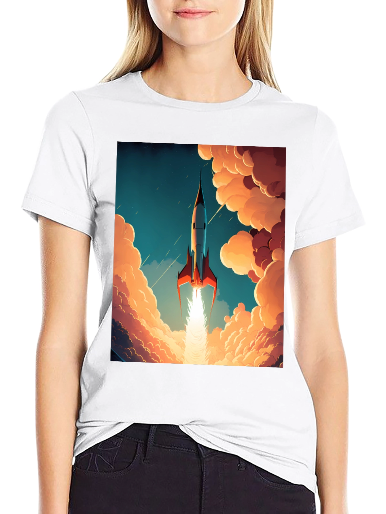 Retro Rocket T-Shirt - Blast Off in Style!