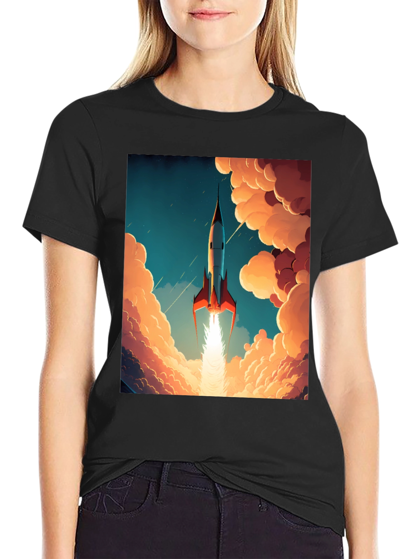 Retro Rocket T-Shirt - Blast Off in Style!