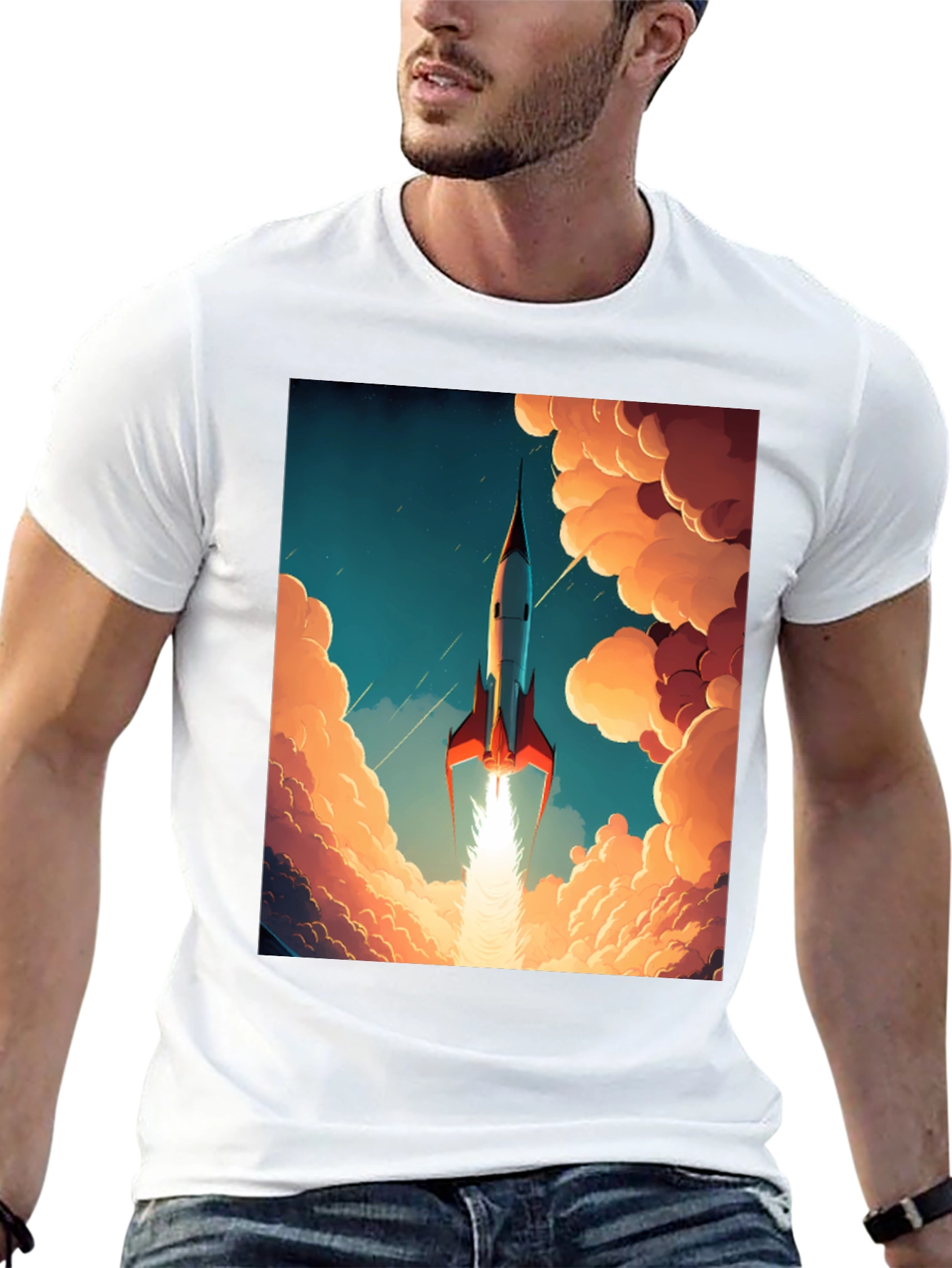 Retro Rocket T-Shirt - Blast Off in Style!