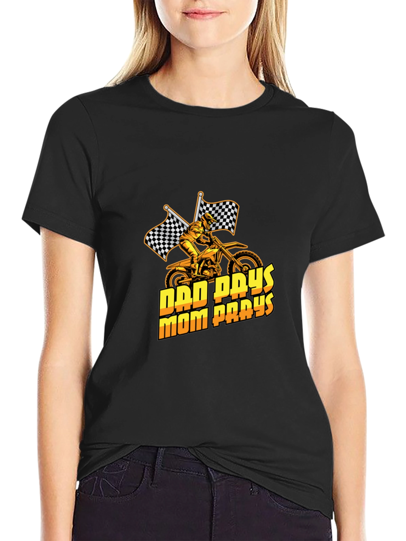 Dad Pays Mom Pays Motocross T-Shirt