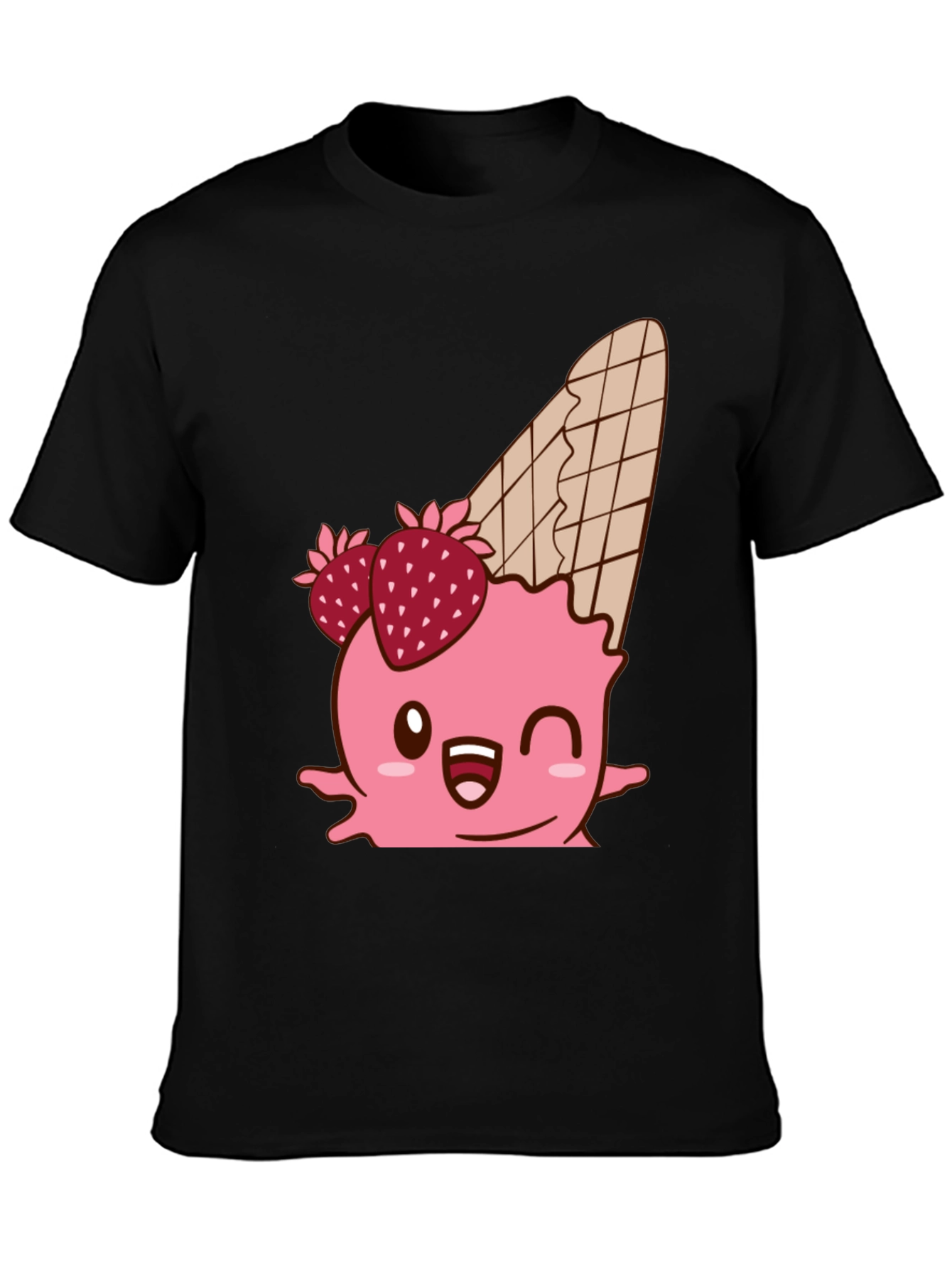 Kawaii Ice Cream Cone Graphic T-Shirt