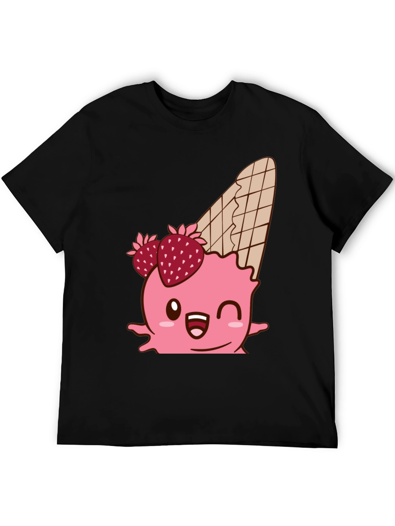 Kawaii Ice Cream Cone Graphic T-Shirt
