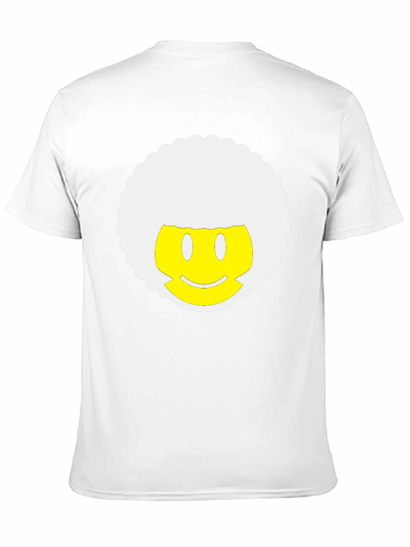 Retro Afro Smiley Face Black T-Shirt