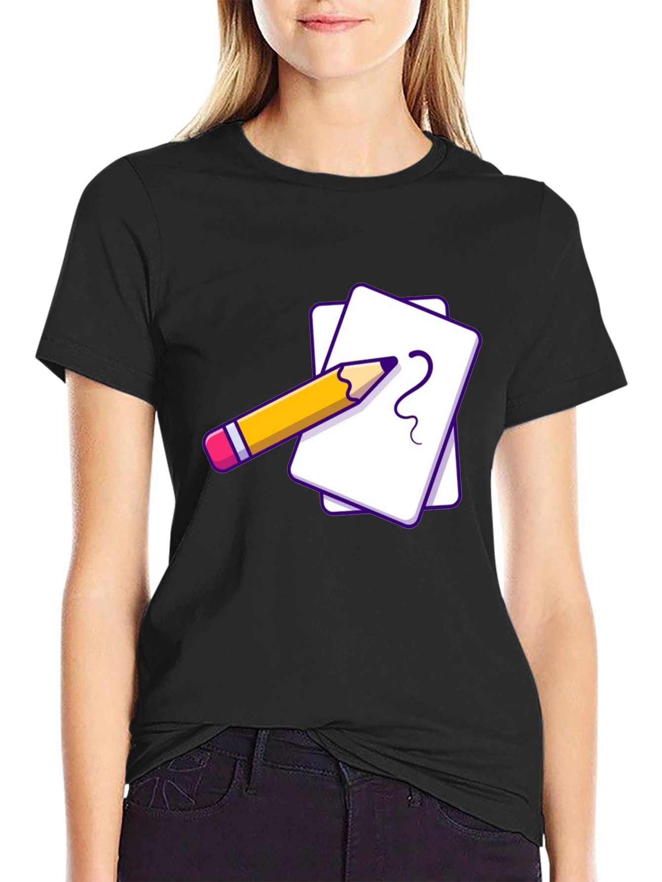 Creative Sketch Tee - Black Graphic T-Shirt